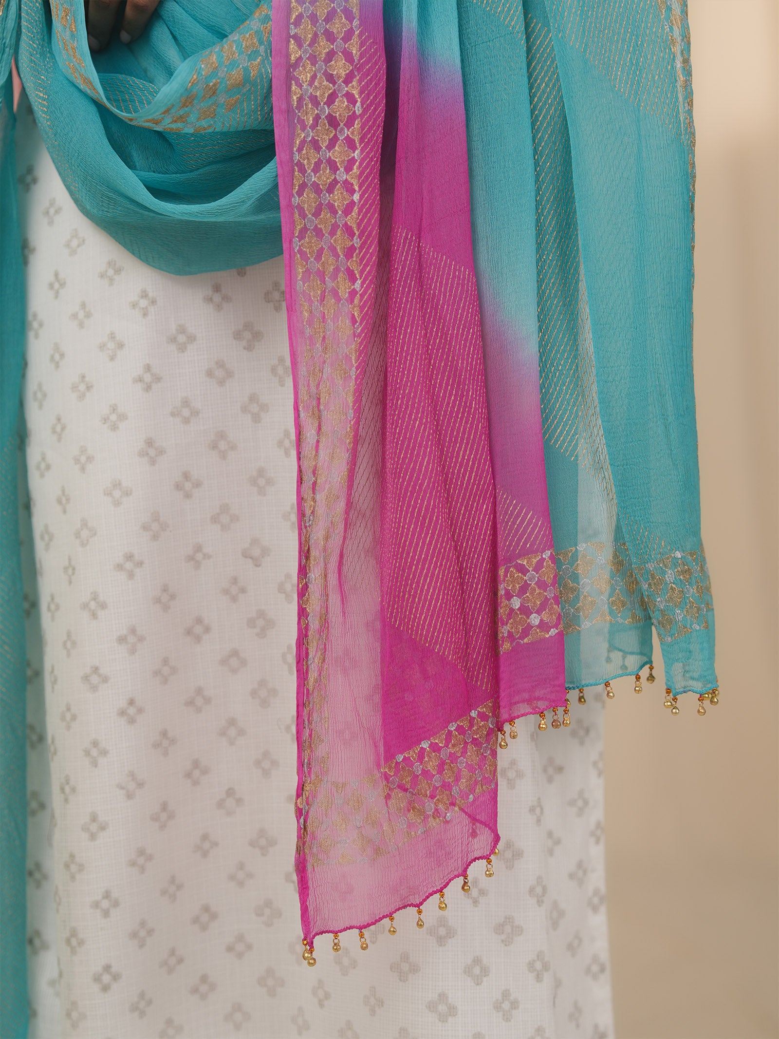 Holi Hai Sky Blue Chiffon Dupatta