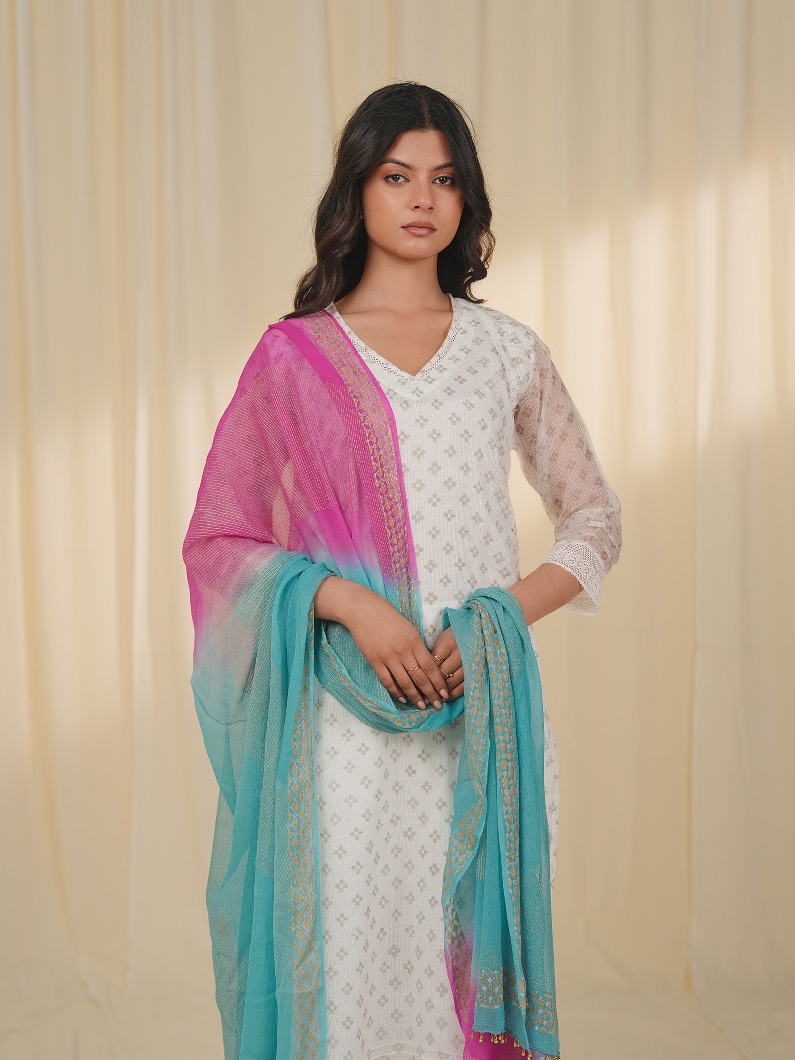 Holi Hai Sky Blue Chiffon Dupatta