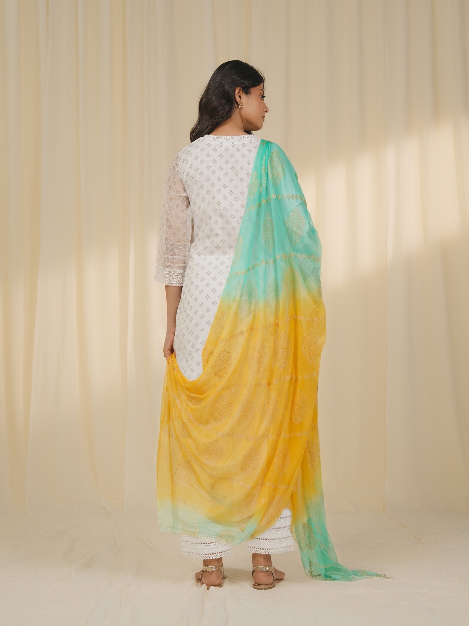 Holi Hai Yellow Chiffon Dupatta