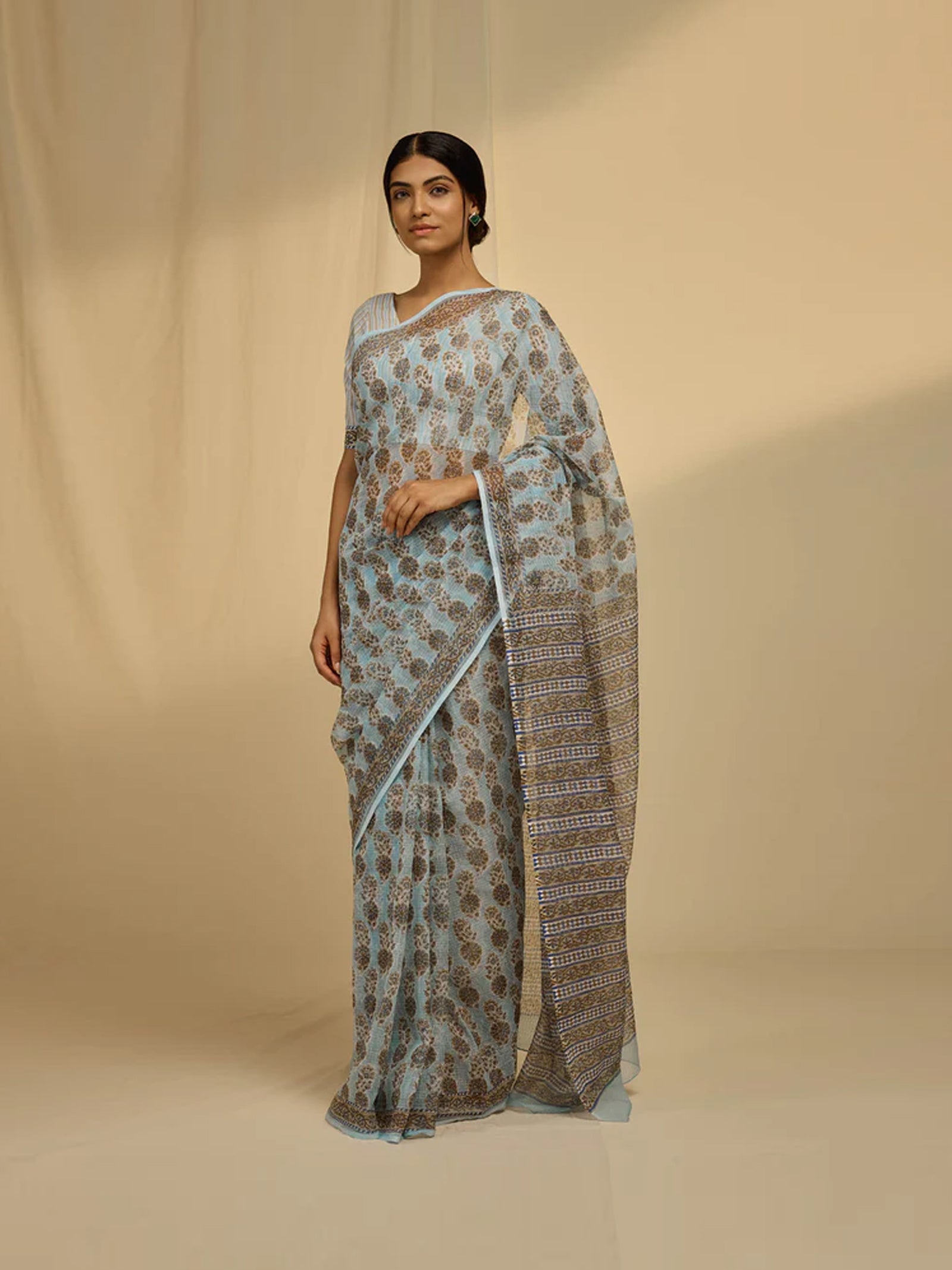Icy Blue Kota Saree