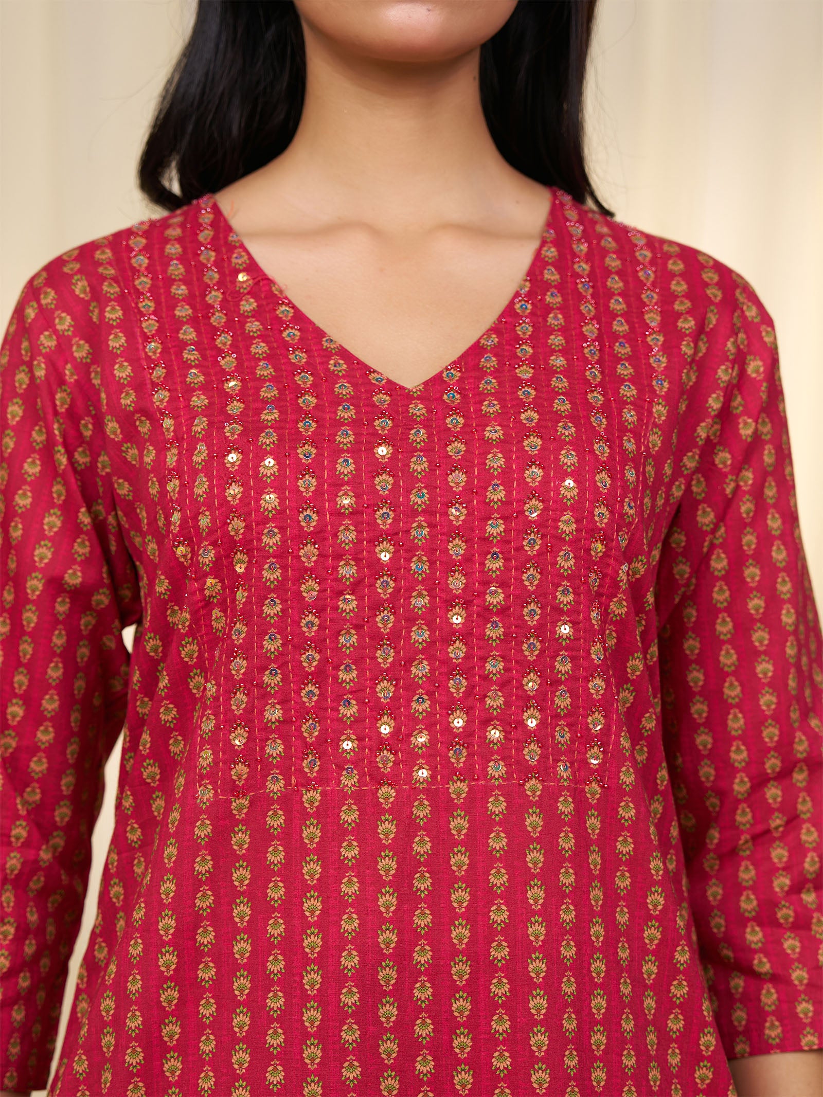 Indian Chintz Sherry Cotton Kurta