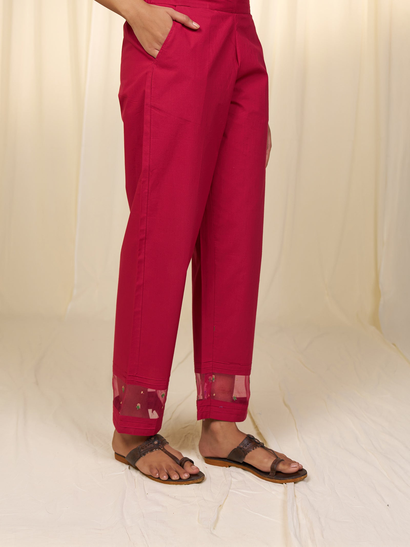 Indian Chintz Sherry Cotton Straight Pants