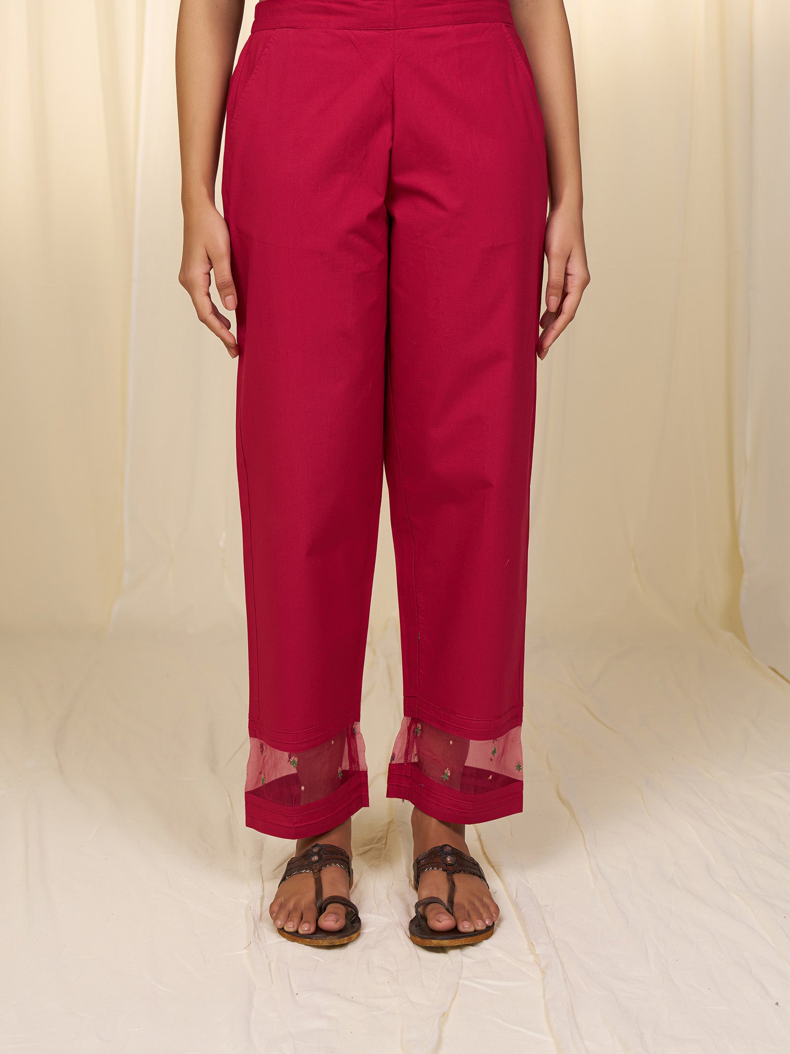 Indian Chintz Sherry Cotton Straight Pants