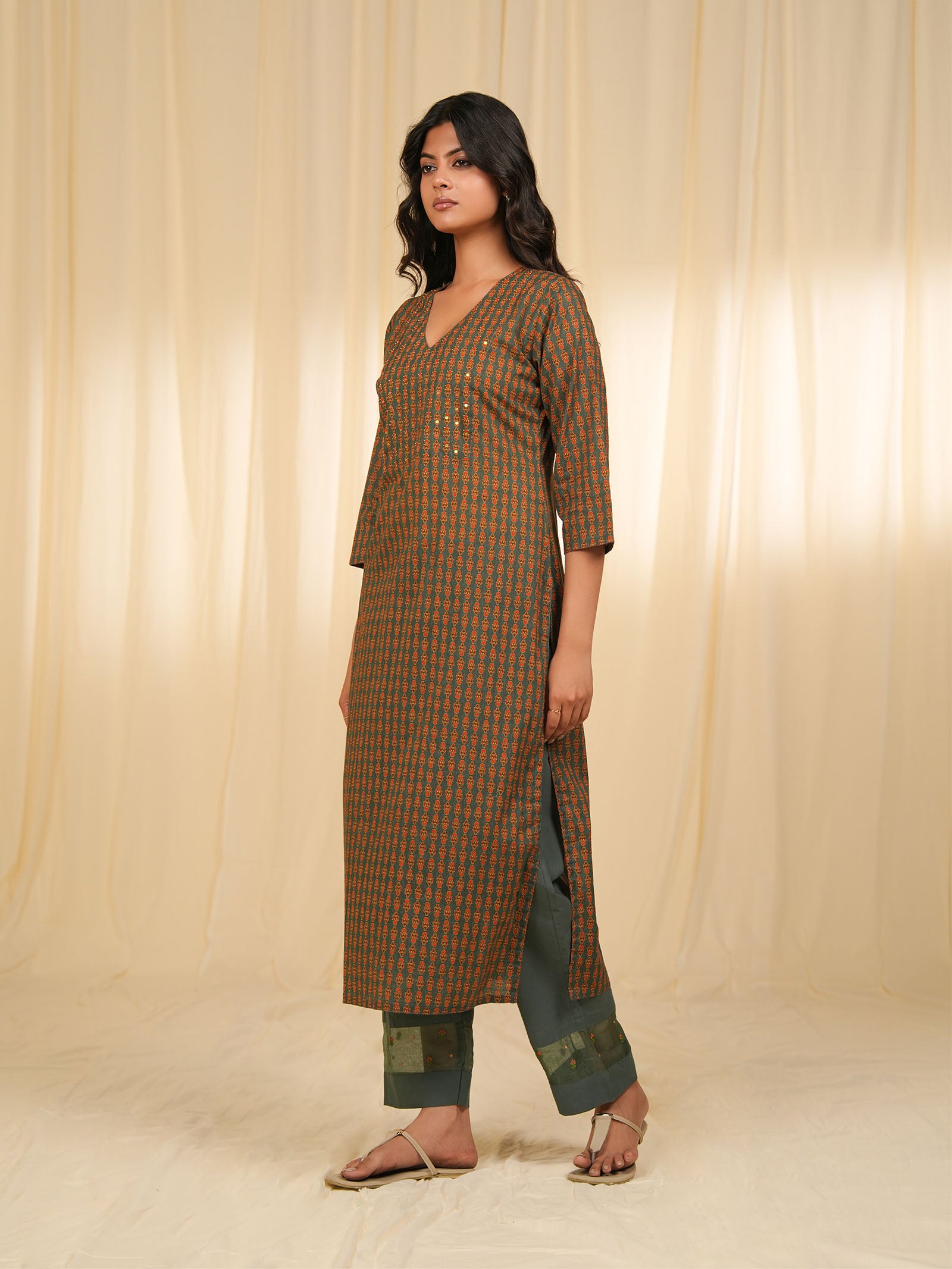 Indian Chintz Tarnish Cotton Kurta
