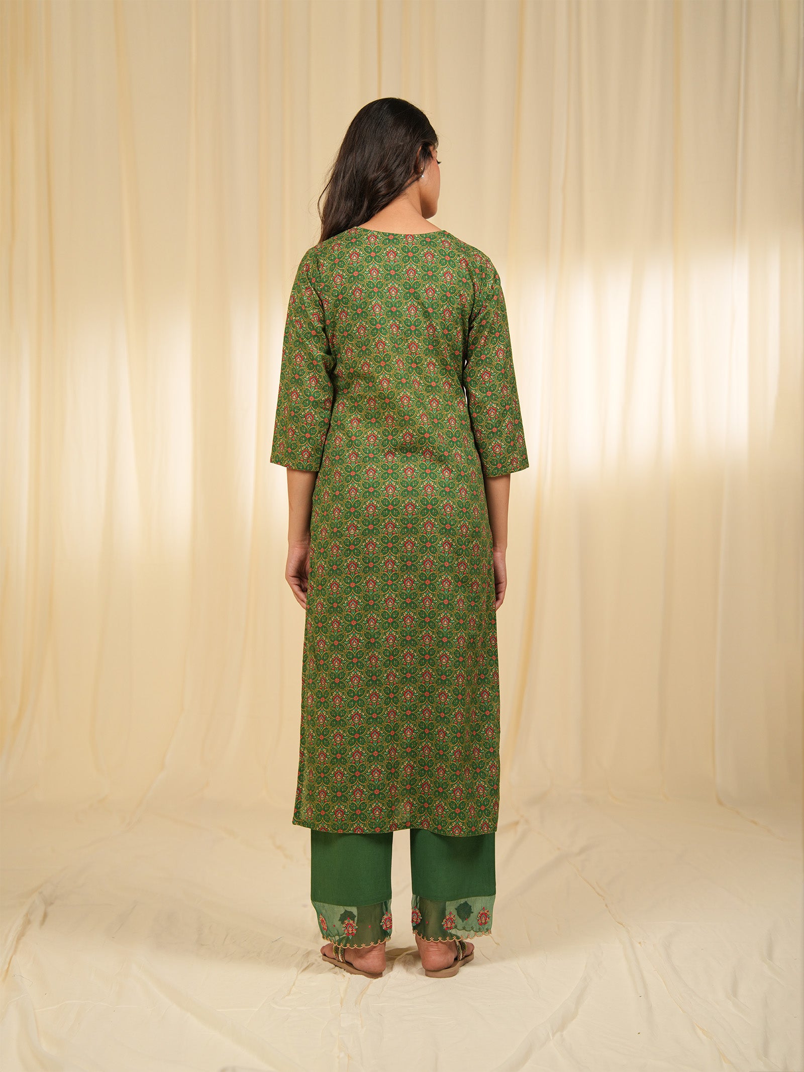 Indian Chintz Verdant Cotton Kurta