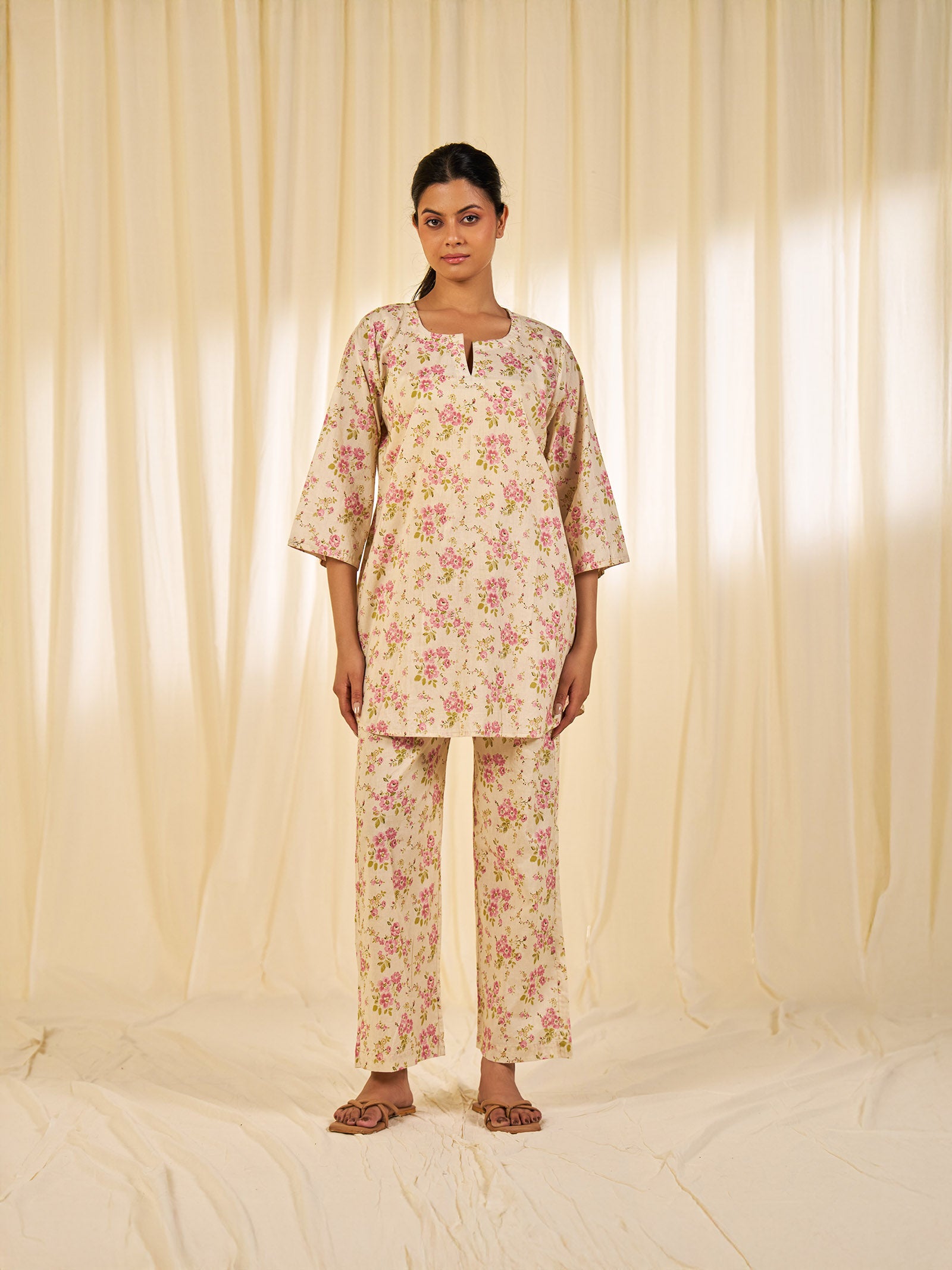 Irish Blush Cotton Night Suit