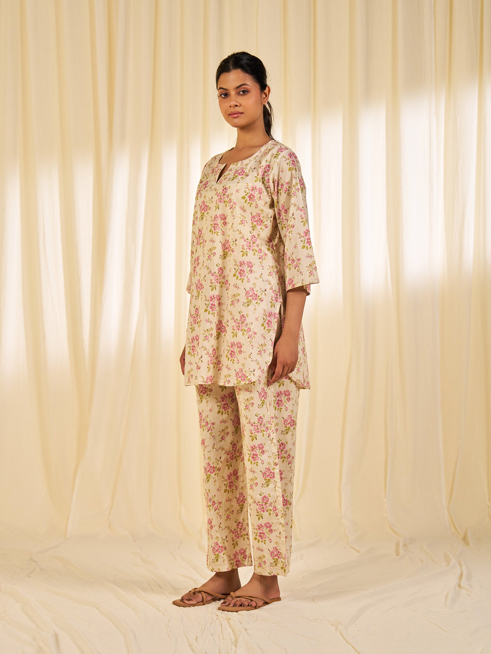 Irish Blush Cotton Night Suit