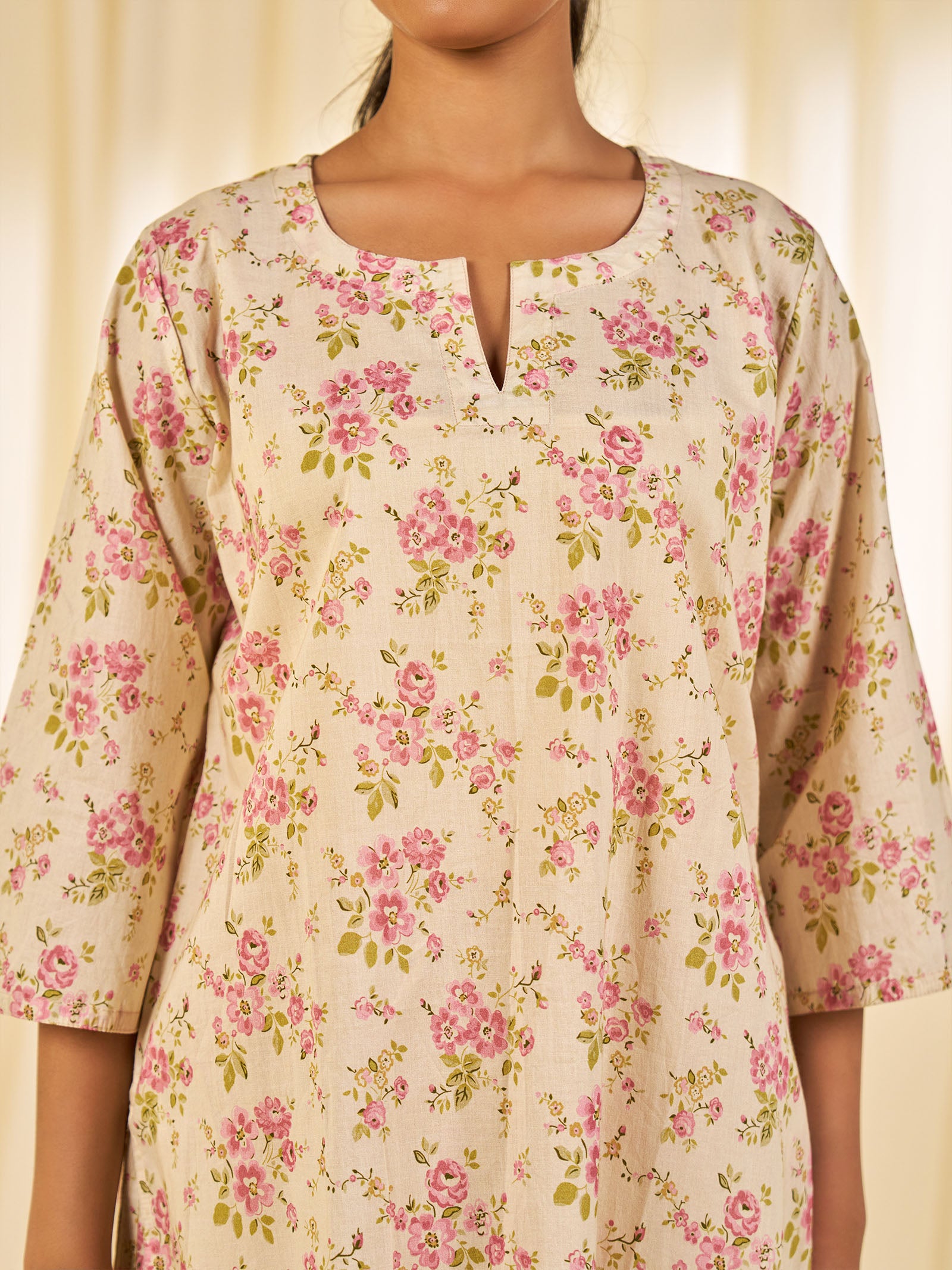 Irish Blush Cotton Night Suit