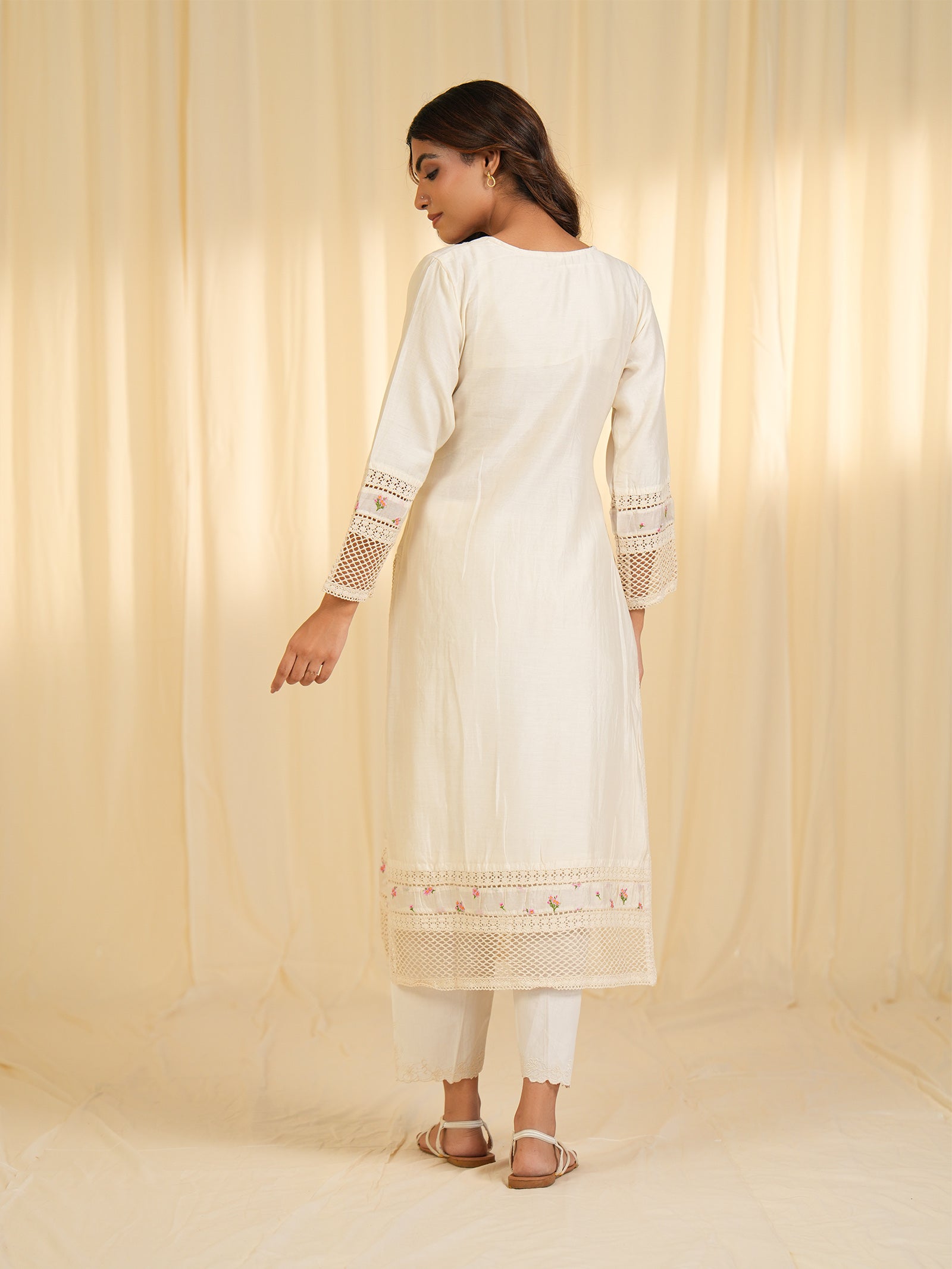 Ivory Whisper Chanderi Kurta