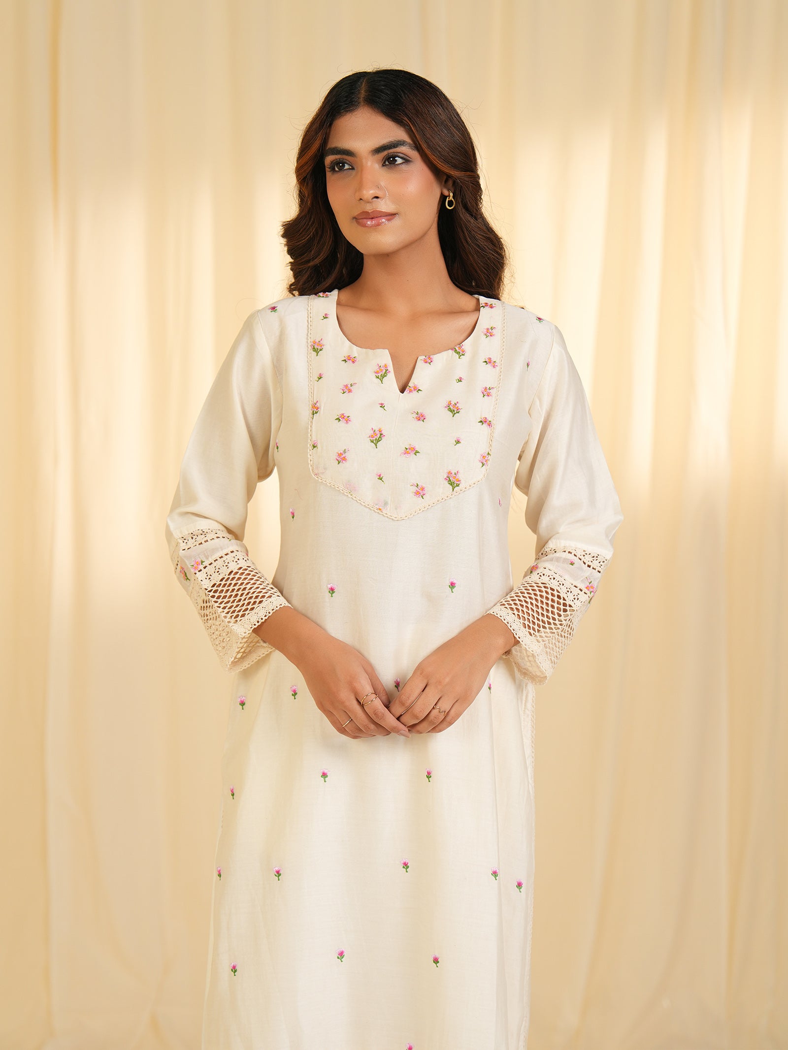 Ivory Whisper Chanderi Kurta