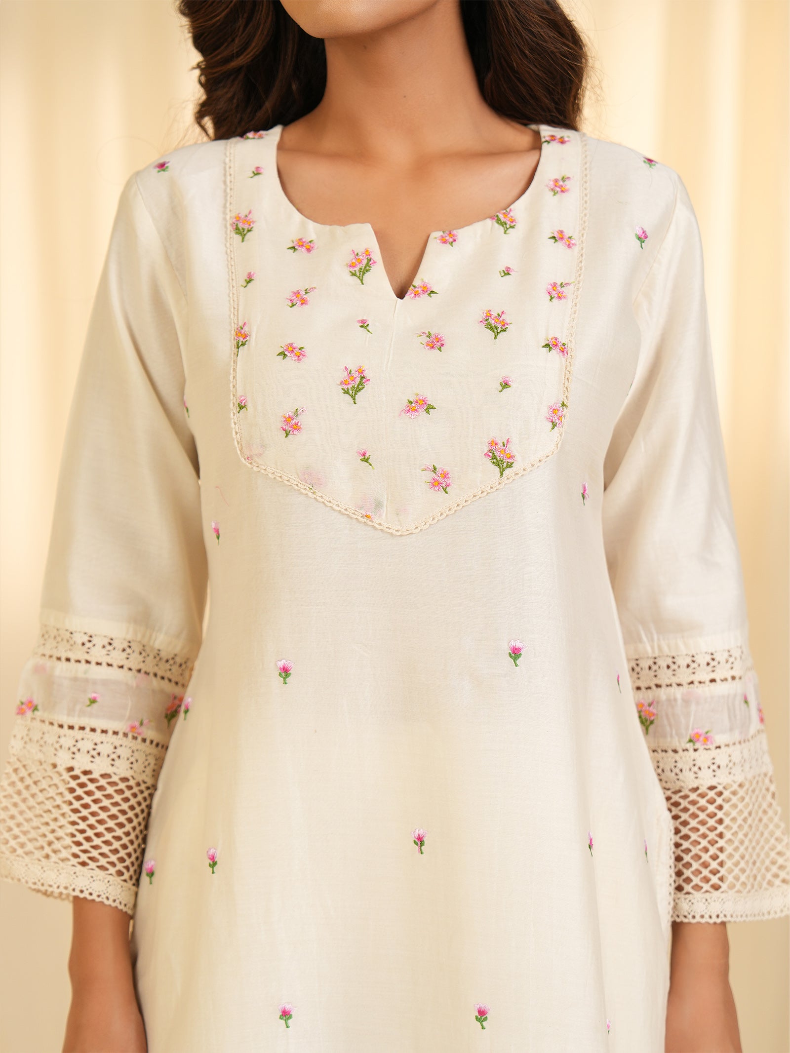 Ivory Whisper Chanderi Kurta