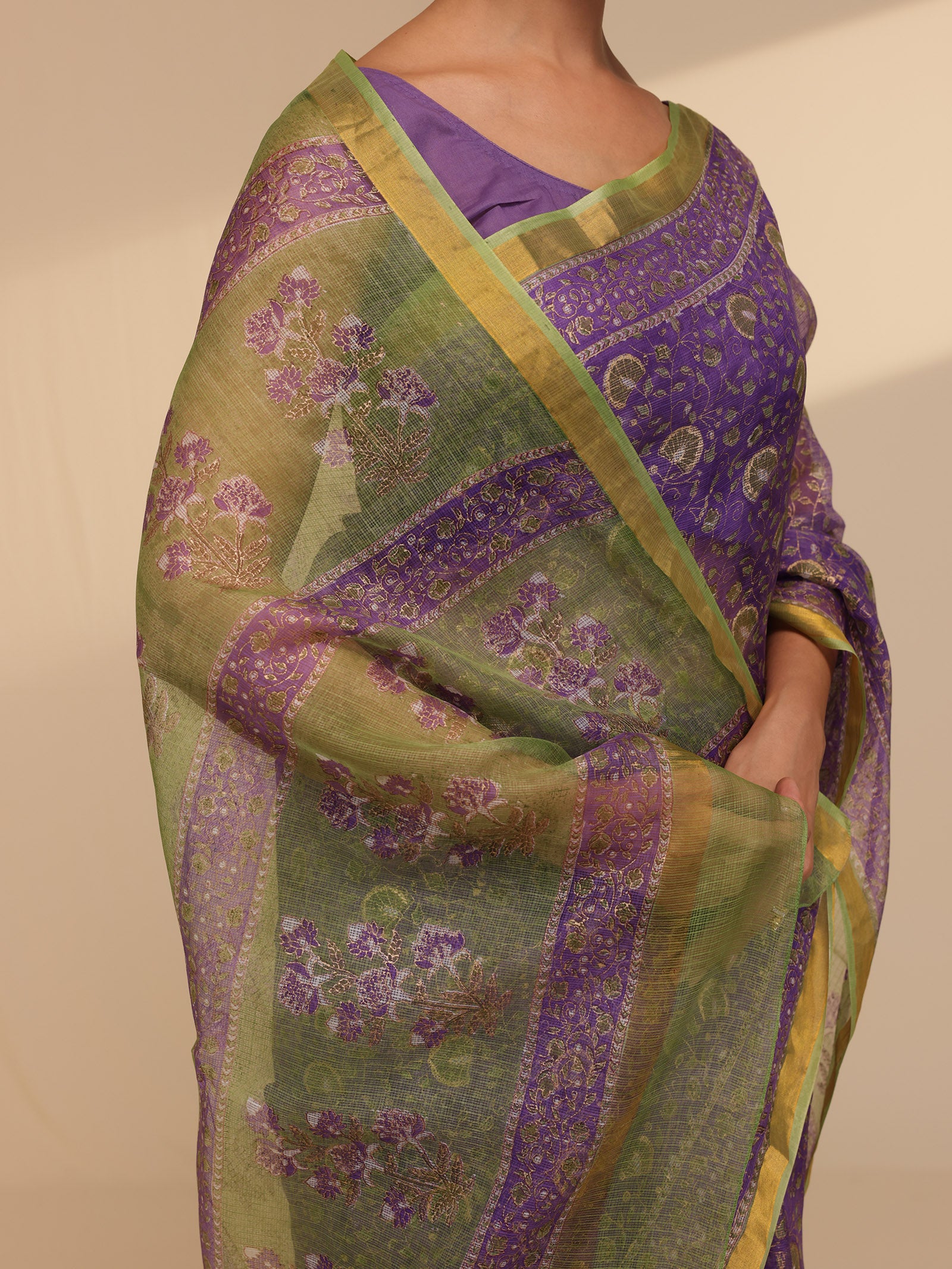 Amethyst Kota Silk Saree