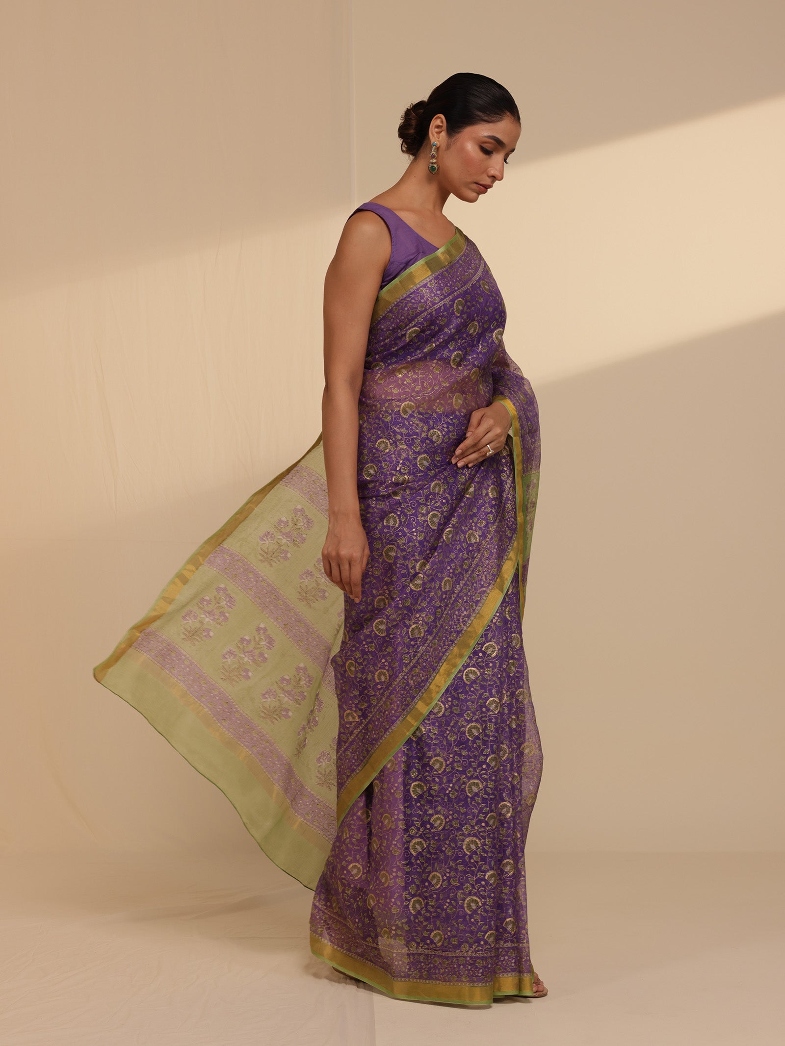 Amethyst Kota Silk Saree