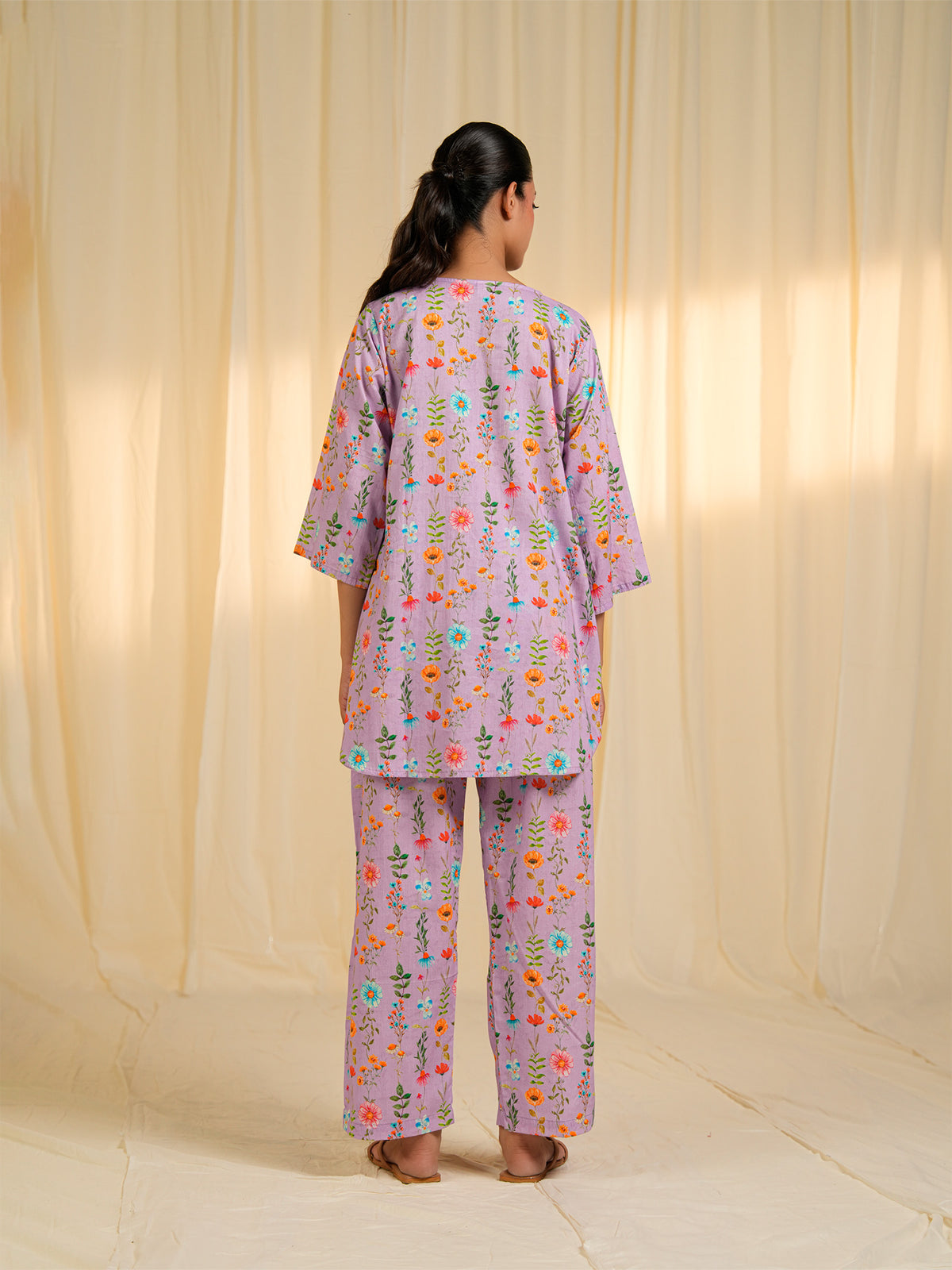 June Garden Cotton Night Suit