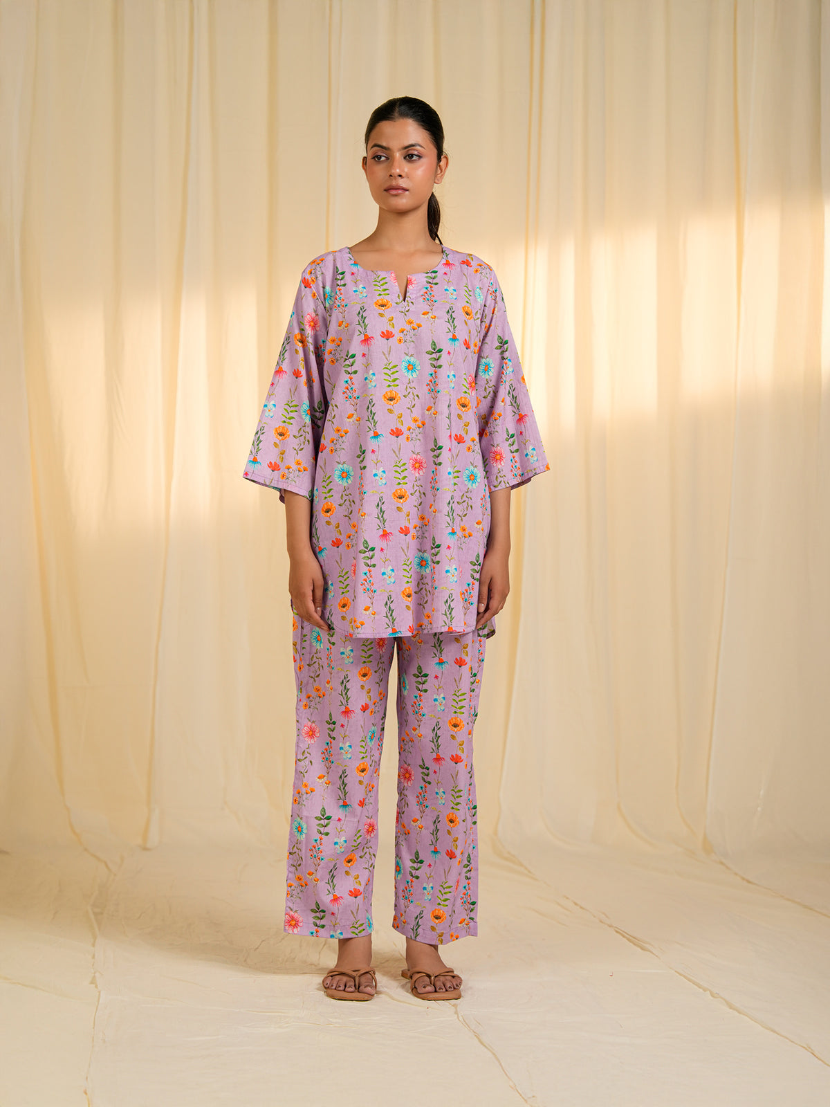 June Garden Cotton Night Suit