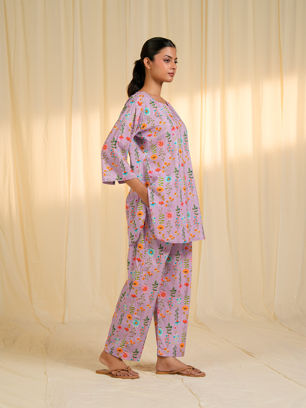 June Garden Cotton Night Suit