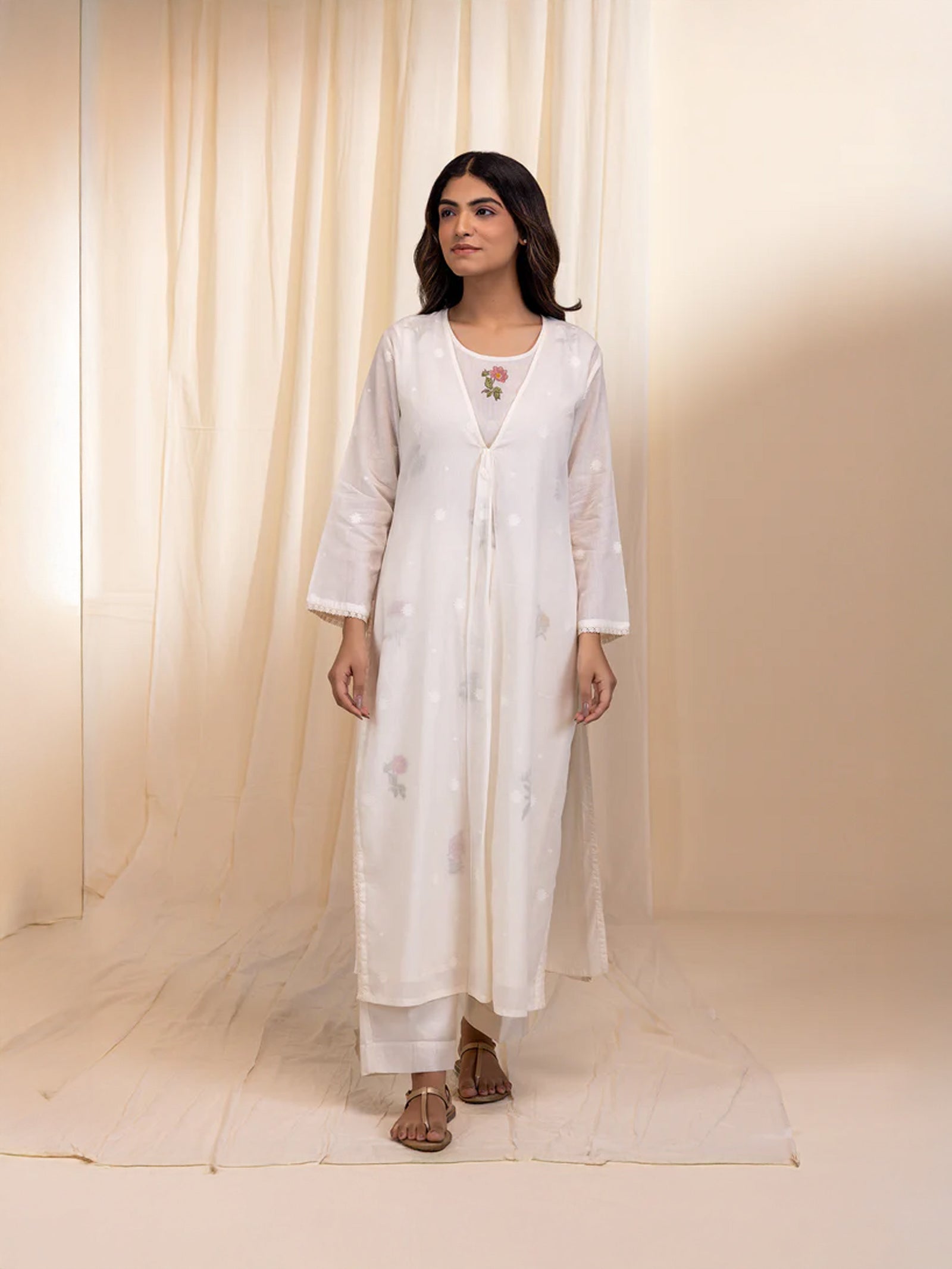Bawan Rang Jamdani Cotton Kurta