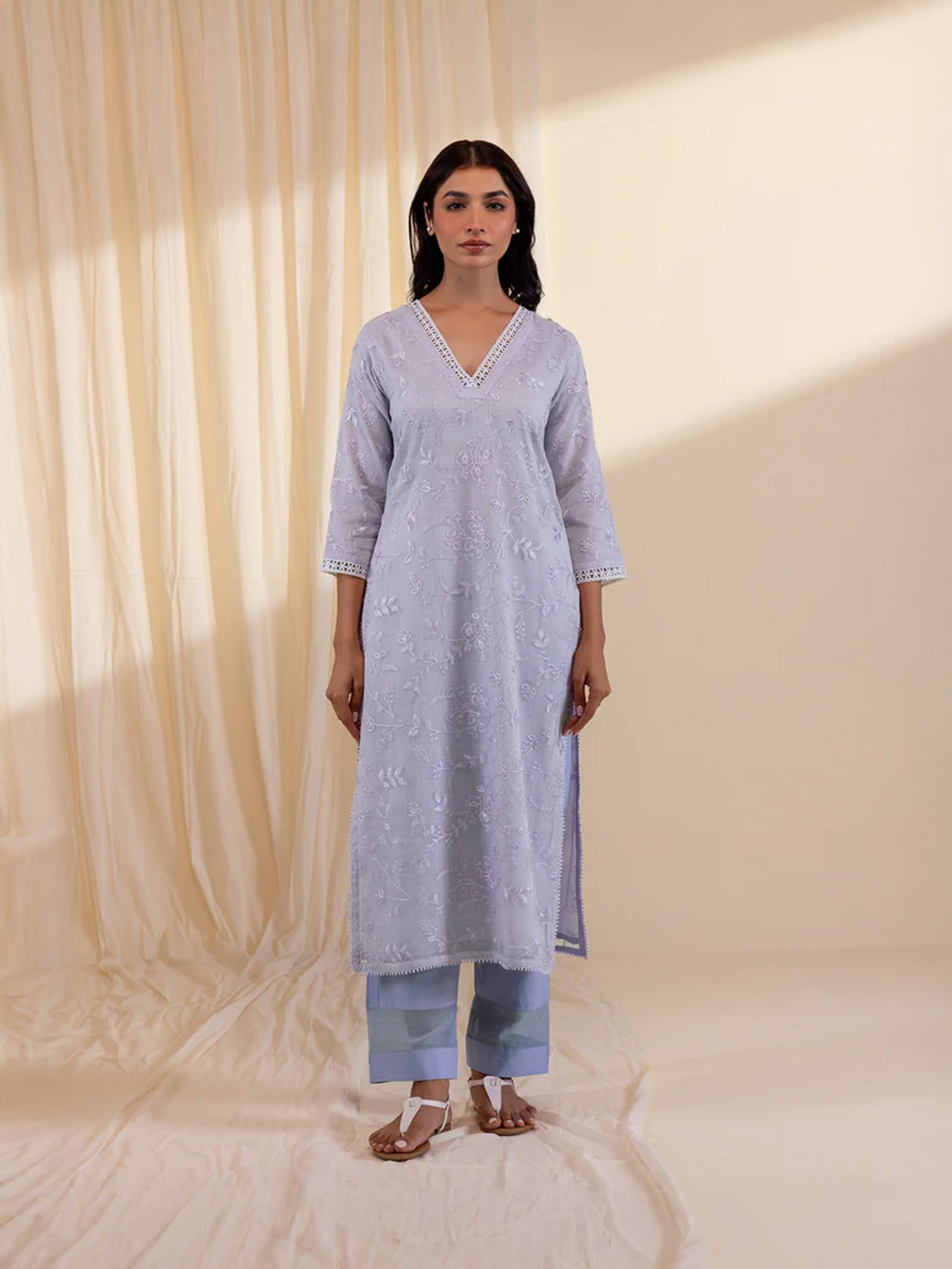 Kota Jaal Purple Kurta