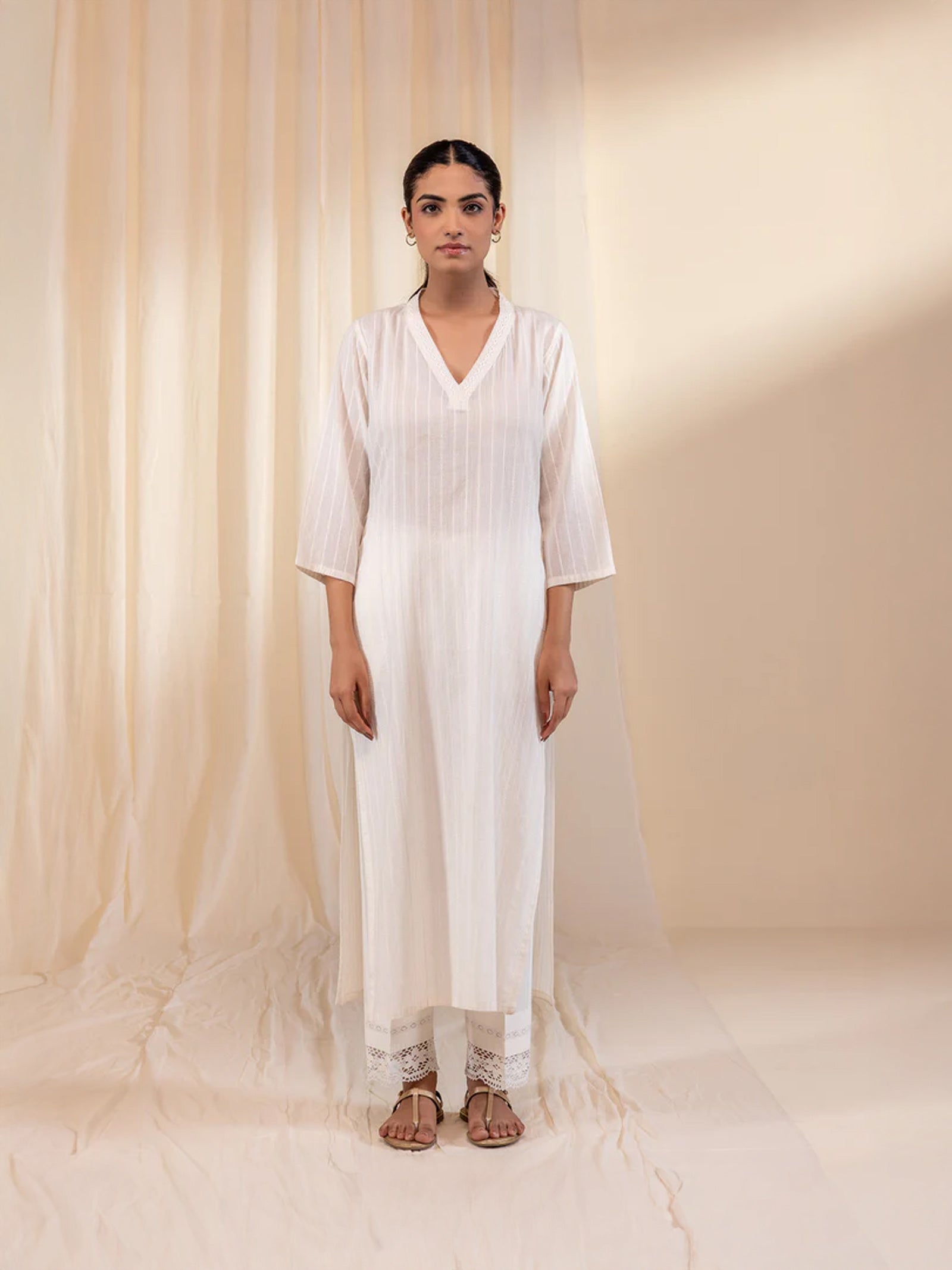 Skin Tones Almond Cotton Kurta