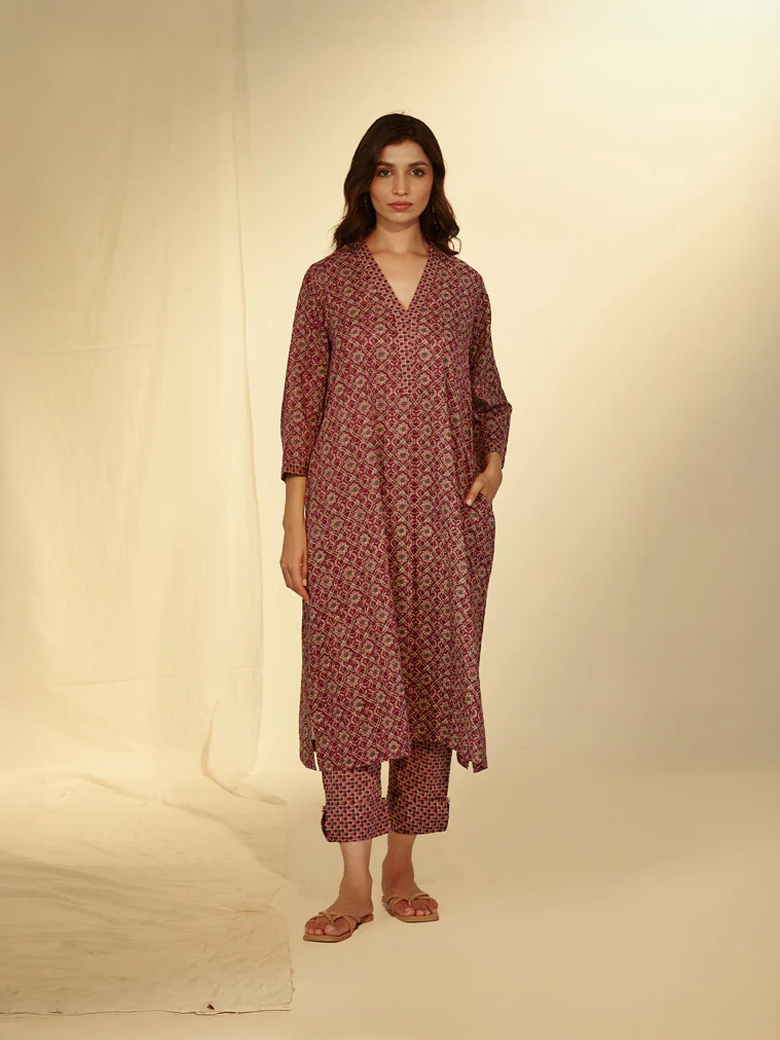 Small Box Voile Kurta