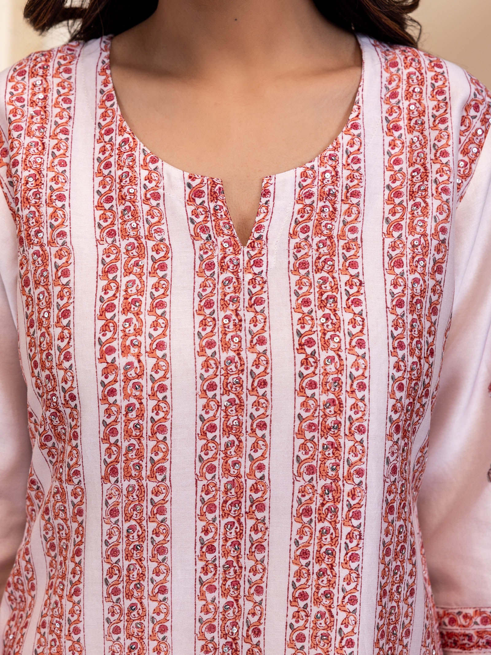 Butter and Blush Chanderi Kurta