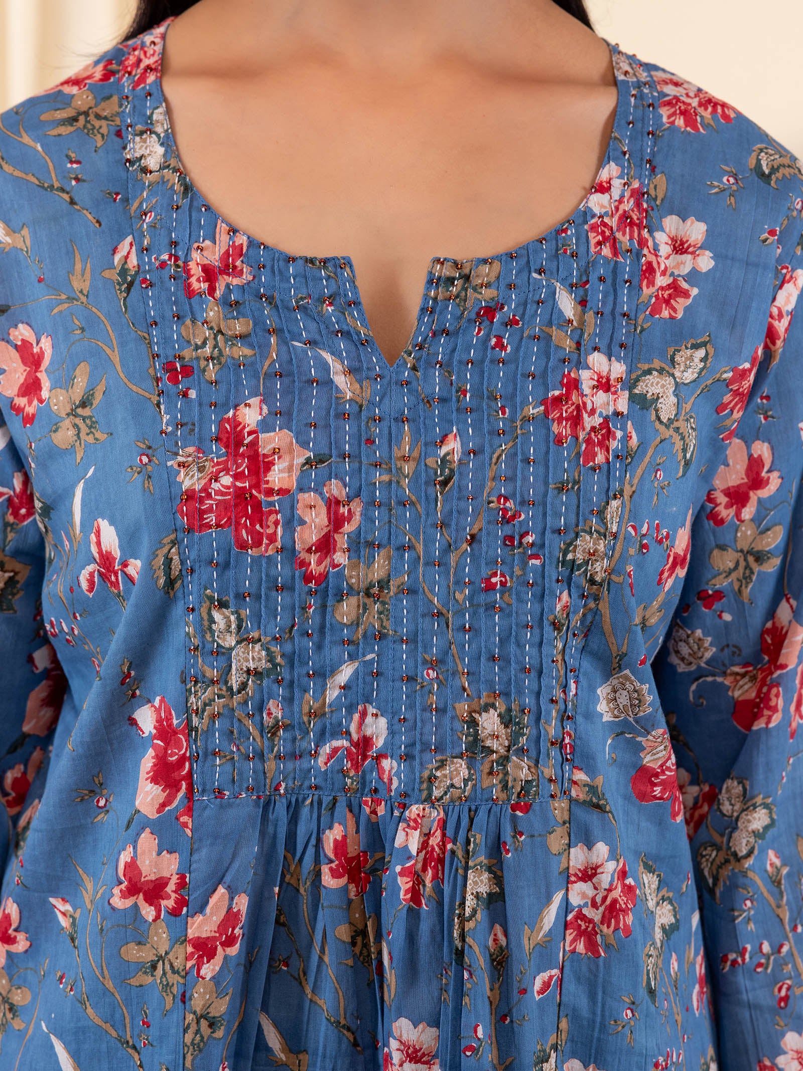 Cherry Splash Cotton Kurta