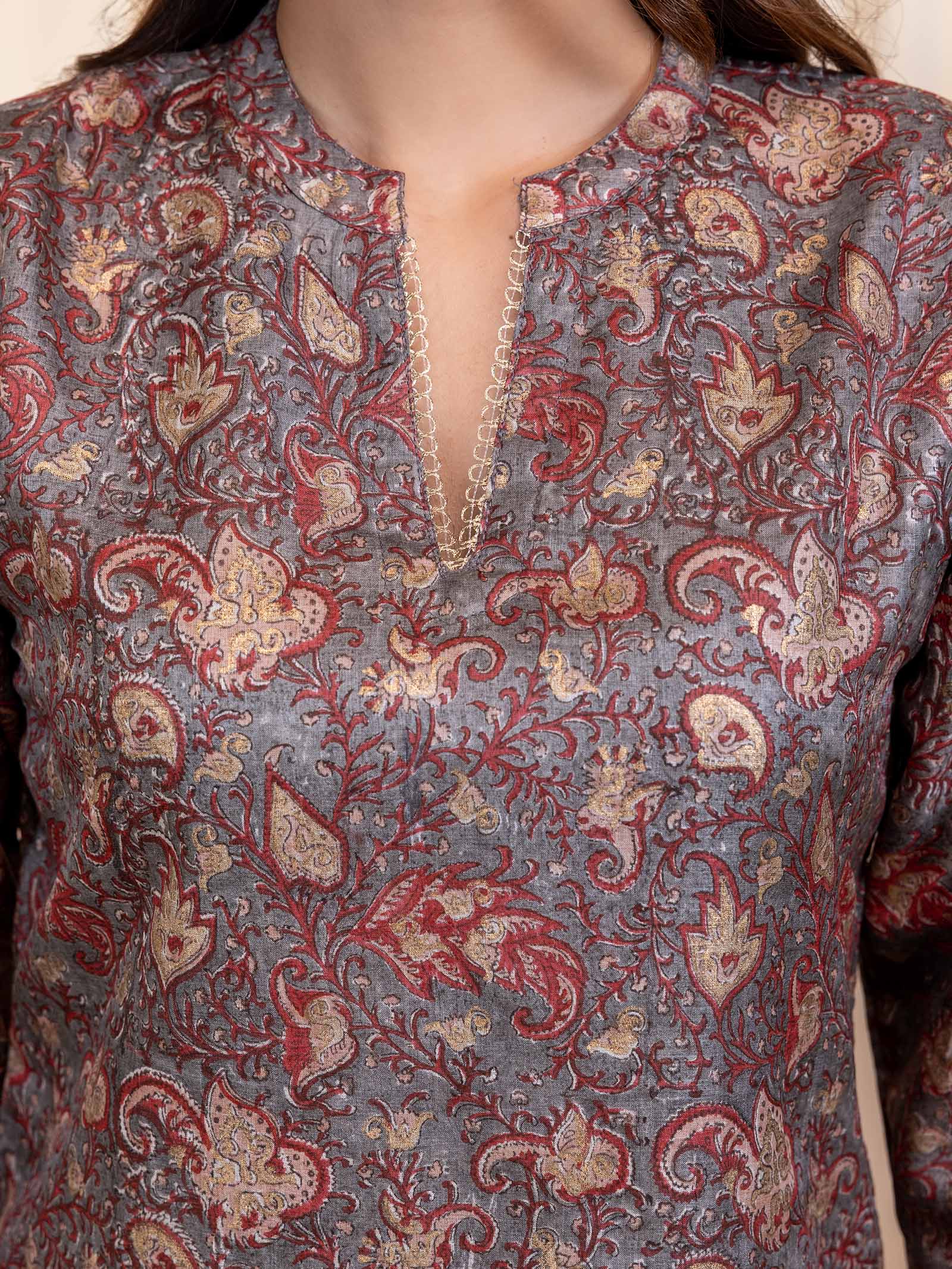 Golden Hues Tussar Silk Kurta