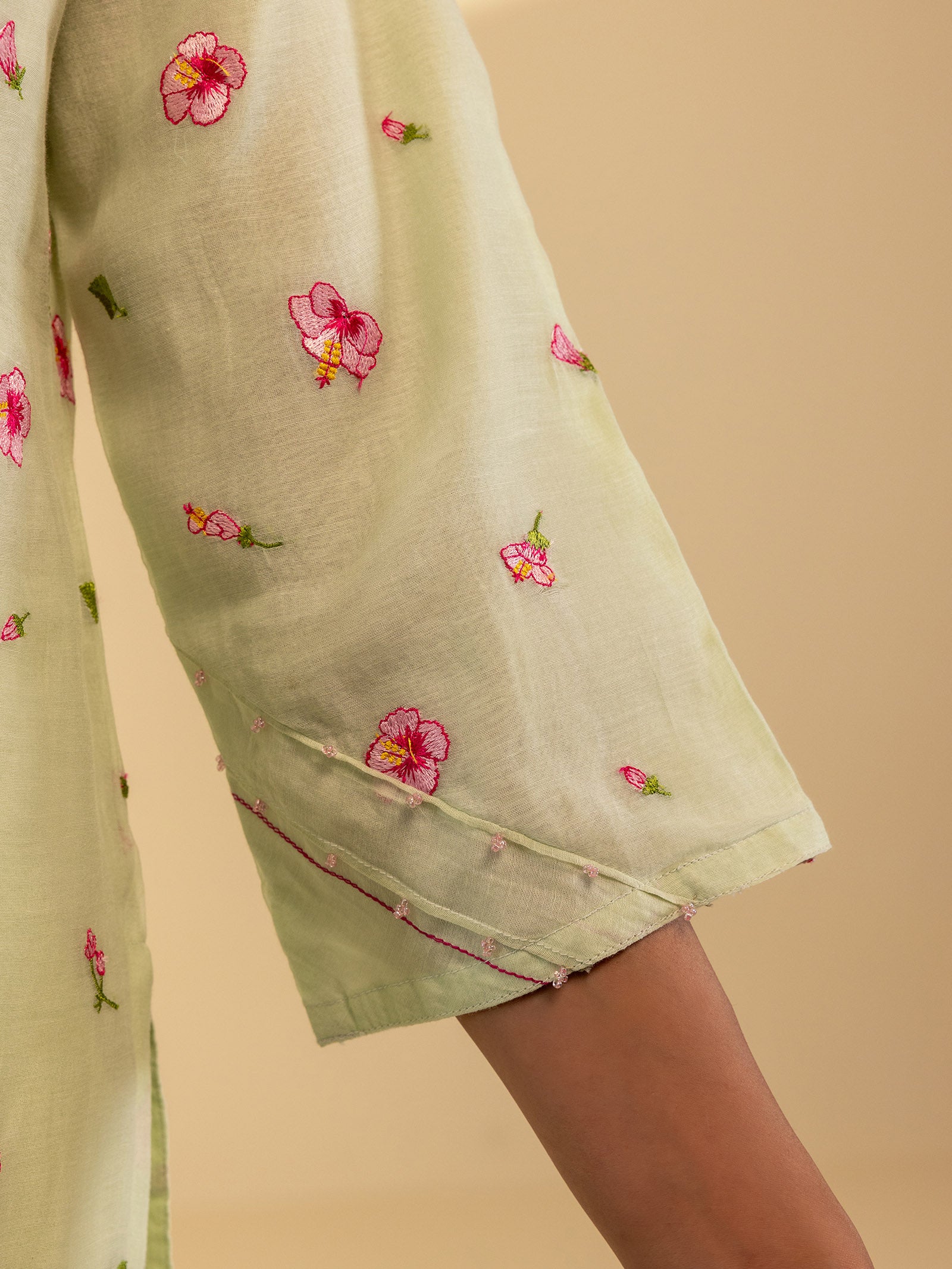 Alice In Wonderland Green Chanderi Kurta