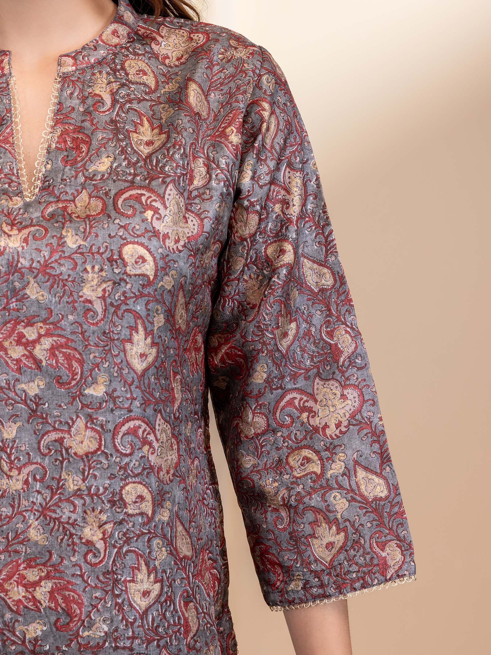 Golden Hues Tussar Silk Kurta