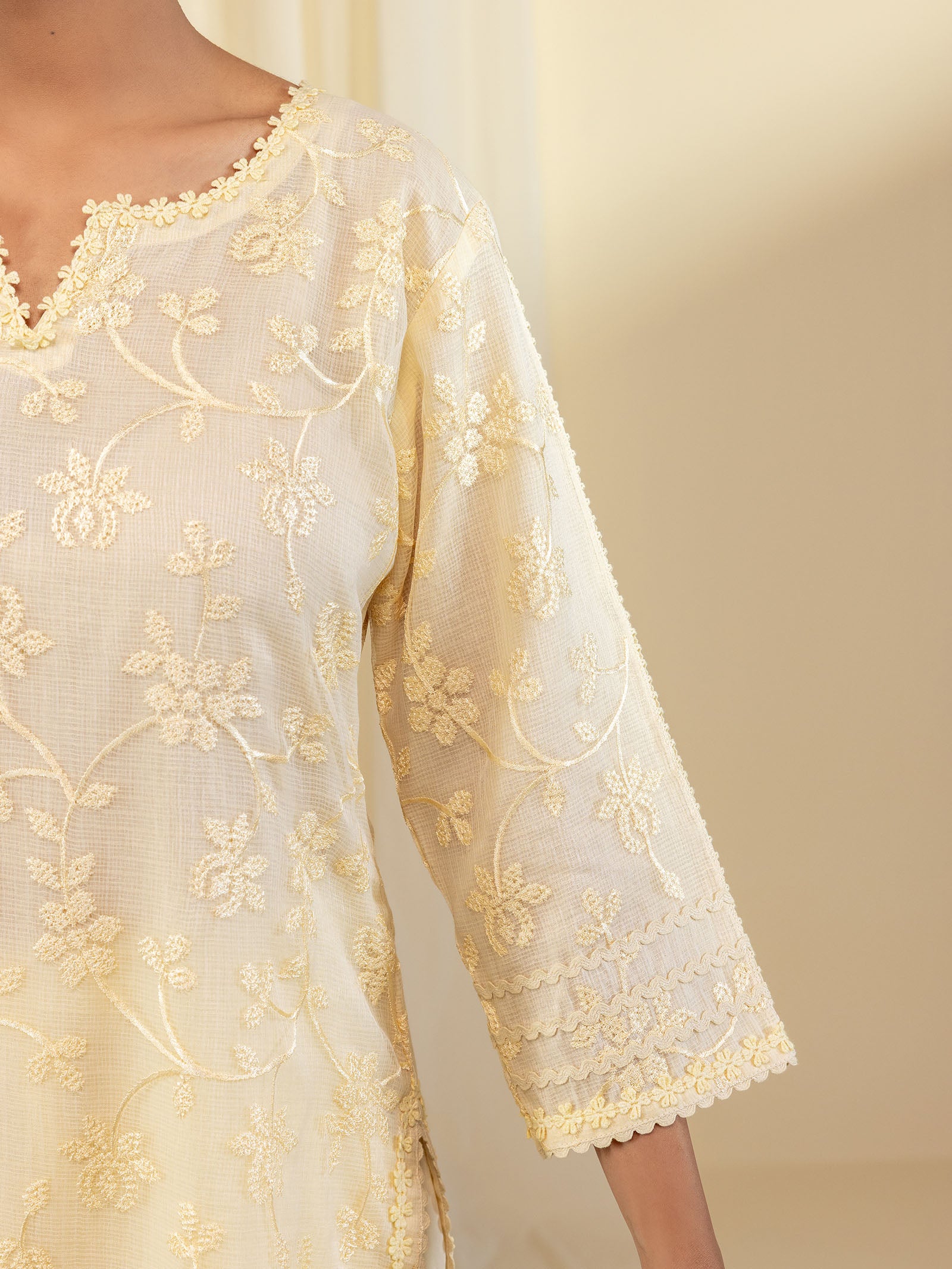 Kota Jaal Lemon Kurta