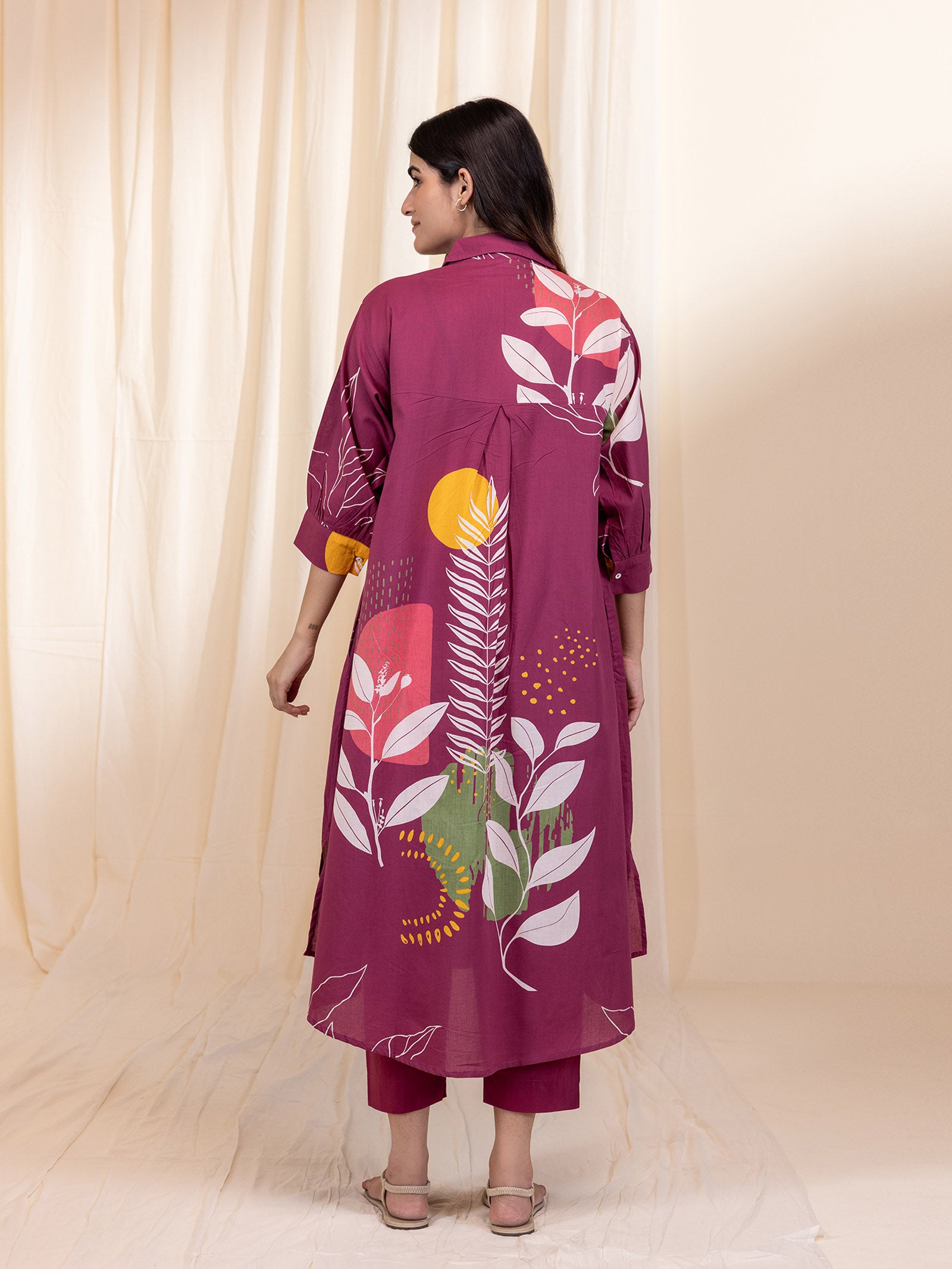 Boho Purple Cotton Kurta