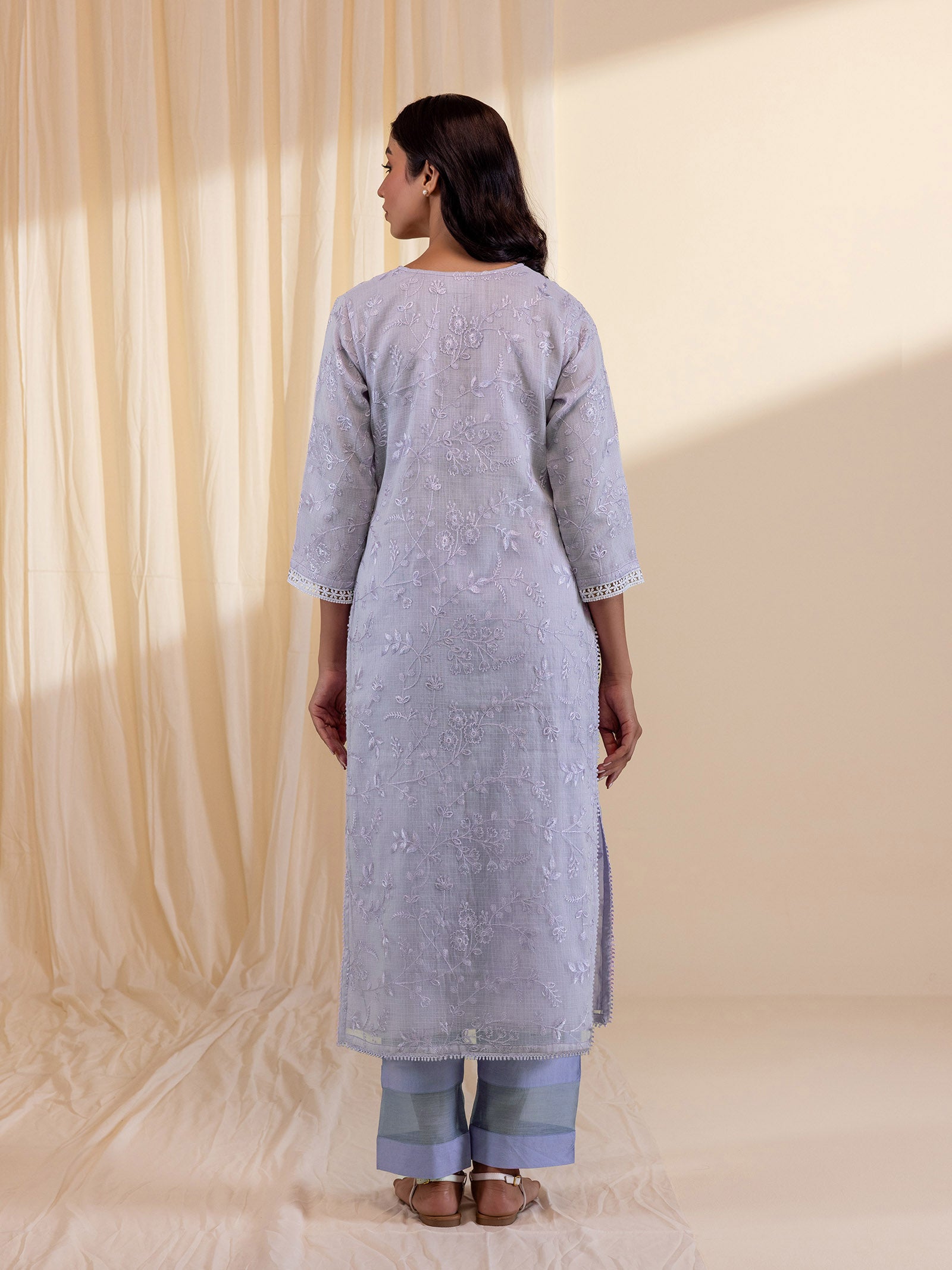 Kota Jaal Purple Kurta