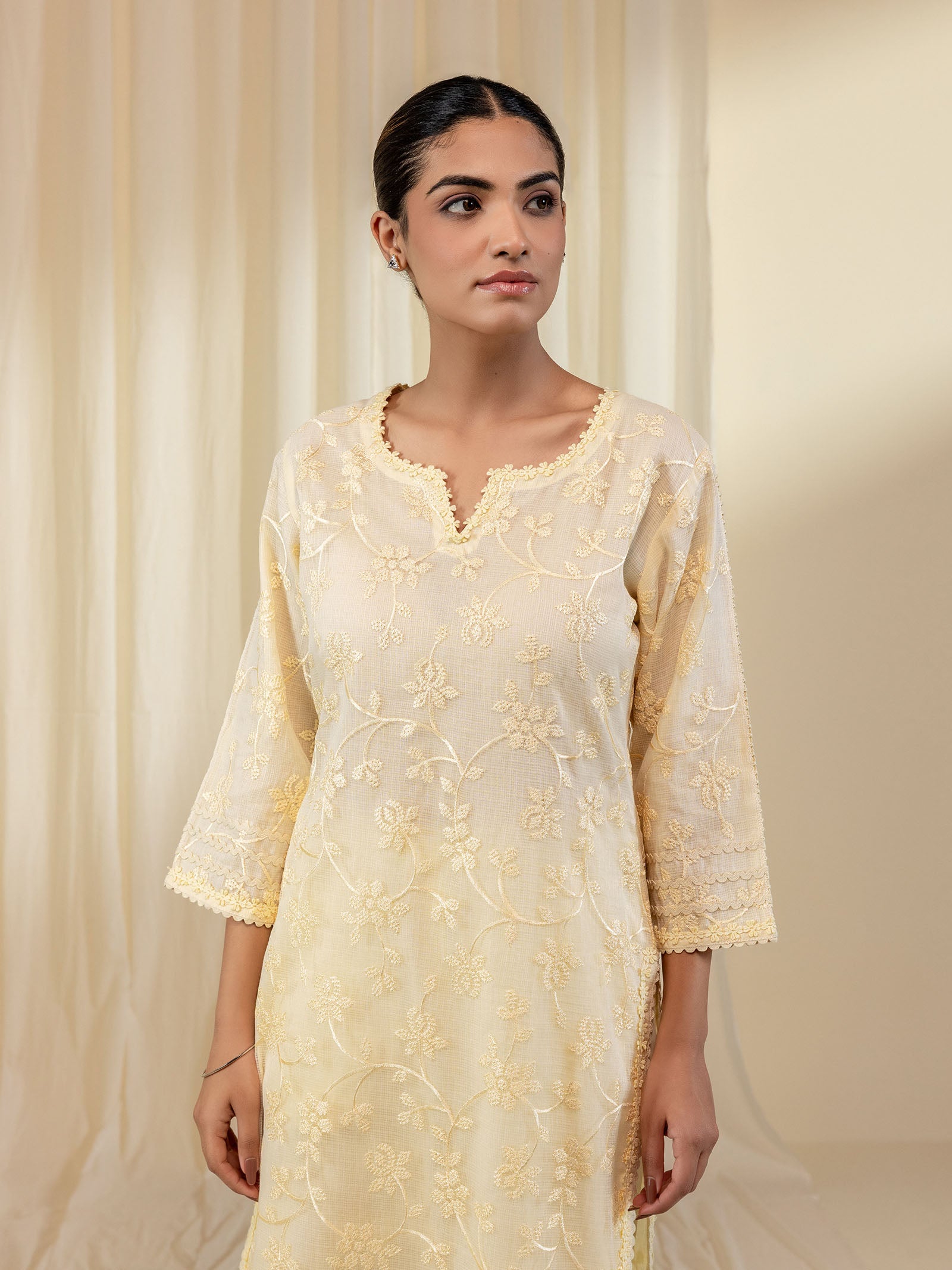 Kota Jaal Lemon Kurta