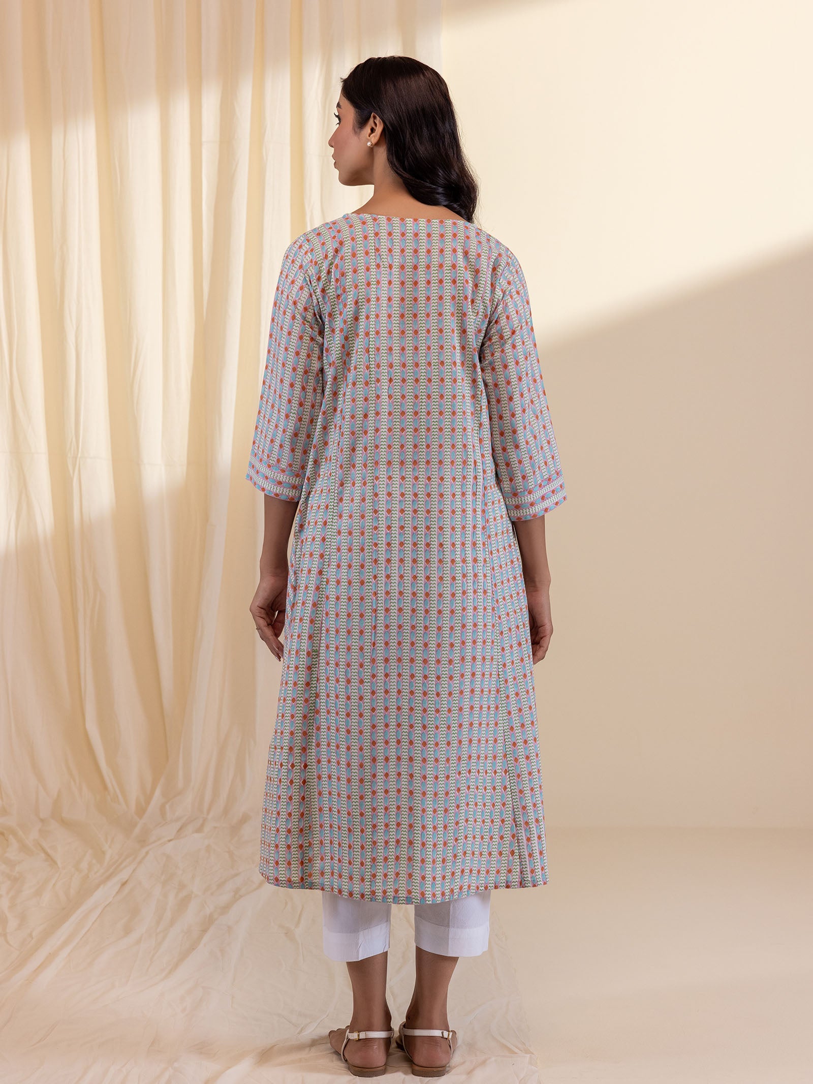 Rust Stone Cotton Kurta