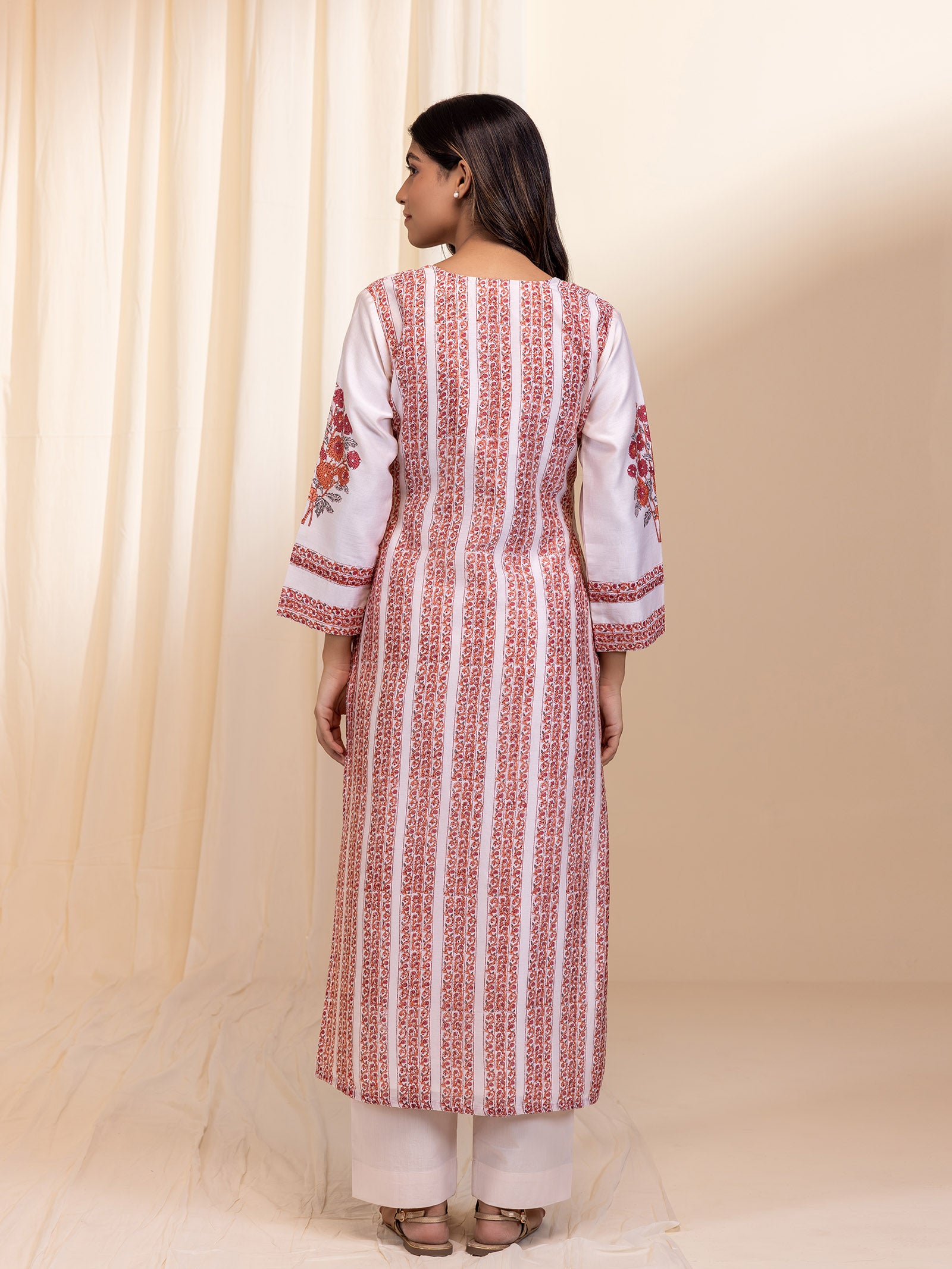 Butter and Blush Chanderi Kurta
