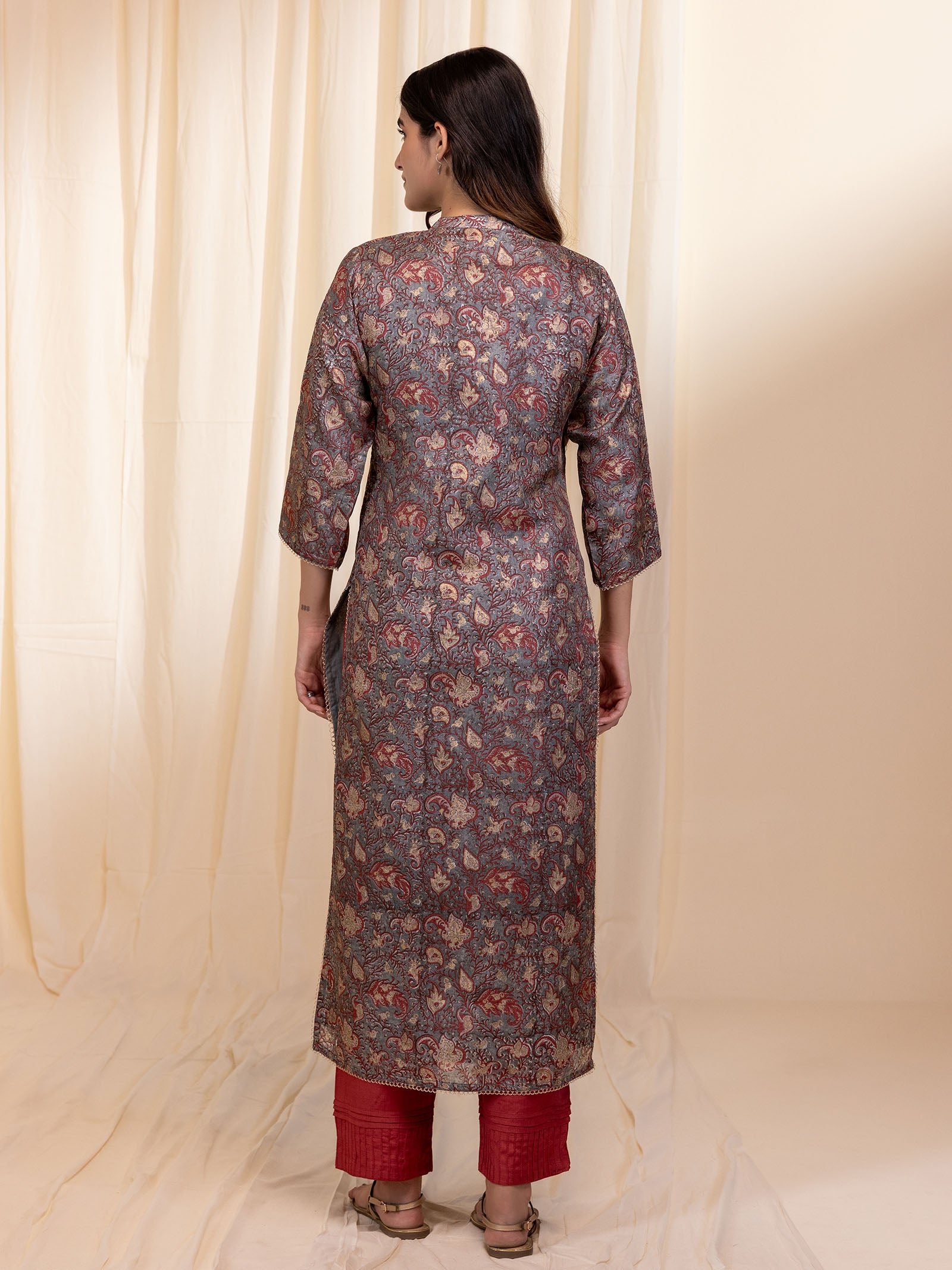 Golden Hues Tussar Silk Kurta