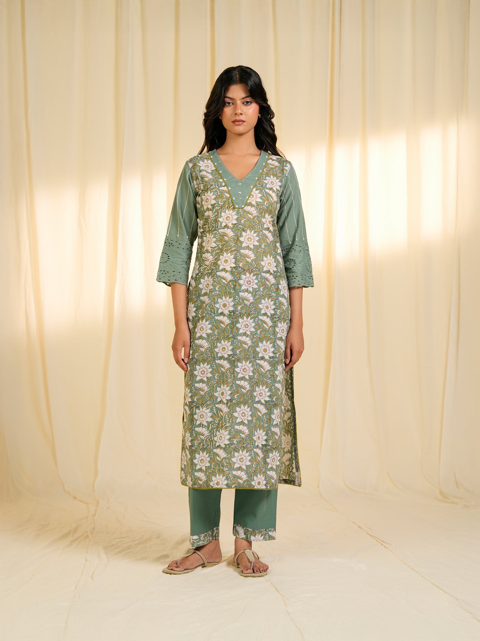 Kala Ghoda Greens Cotton Kurta