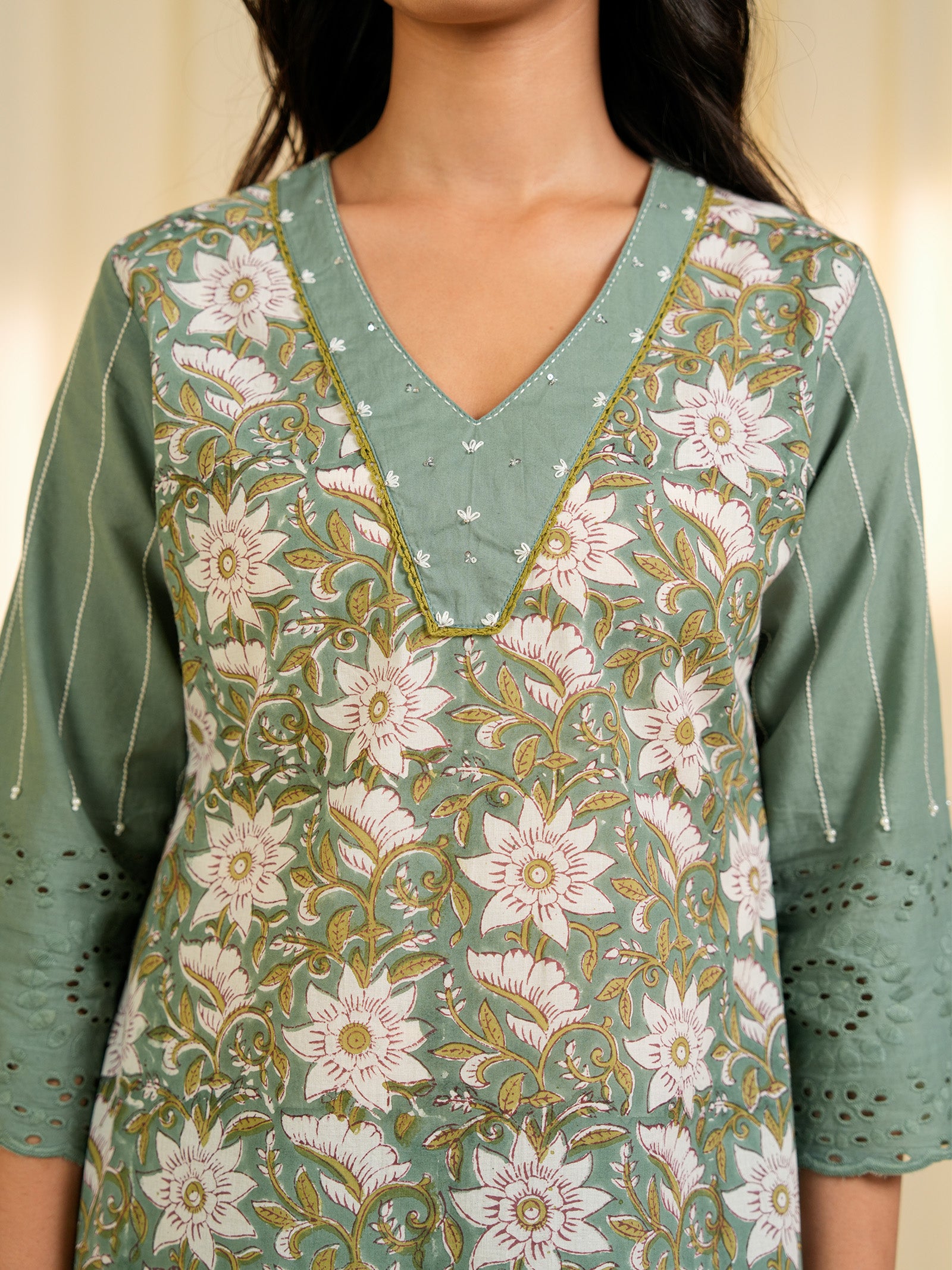Kala Ghoda Greens Cotton Kurta