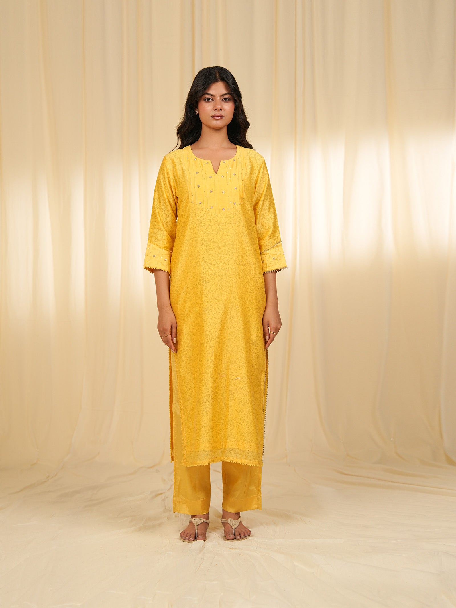 Kanak Chanderi Kurta