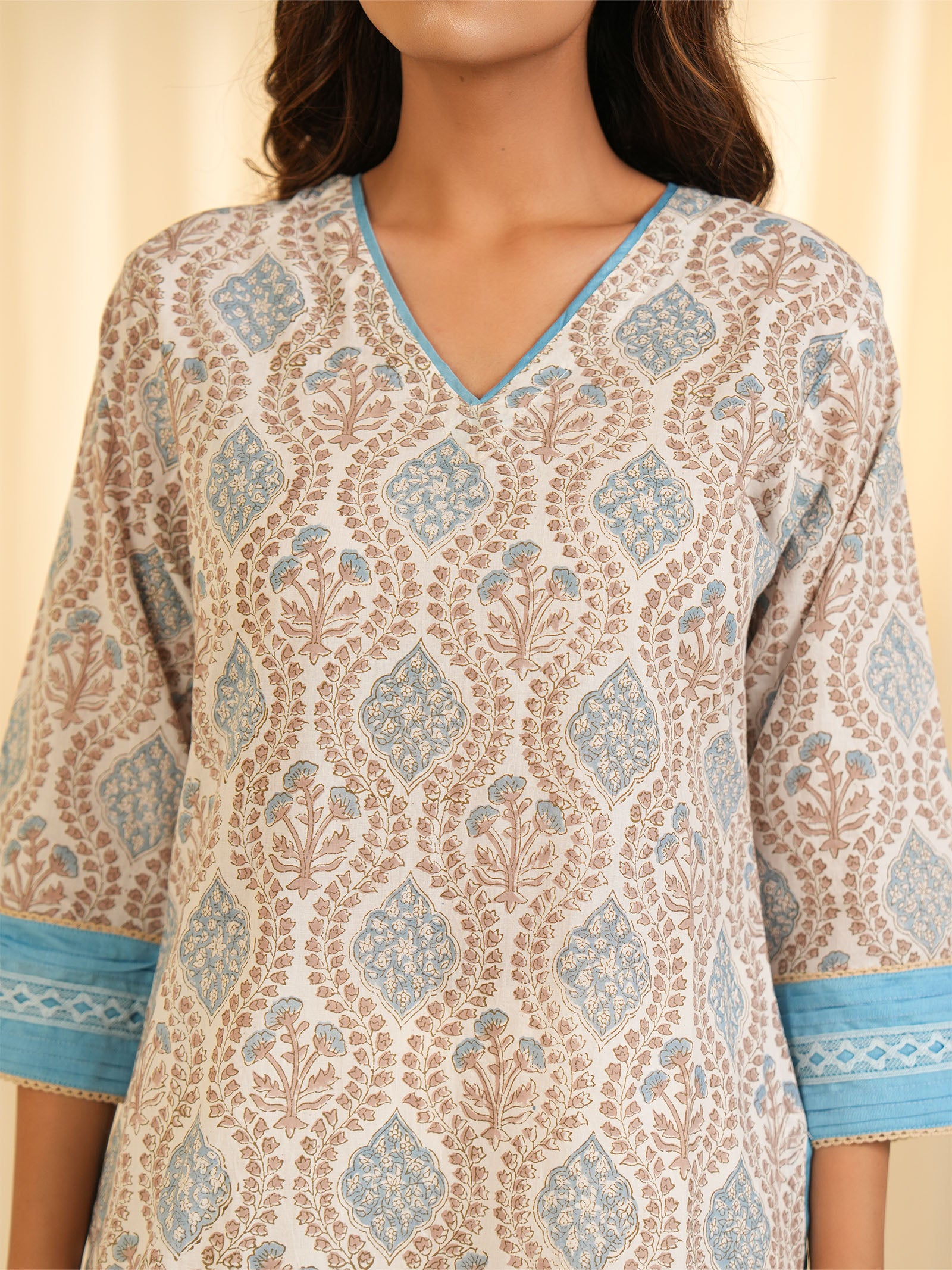 Kundan Cotton Kurta