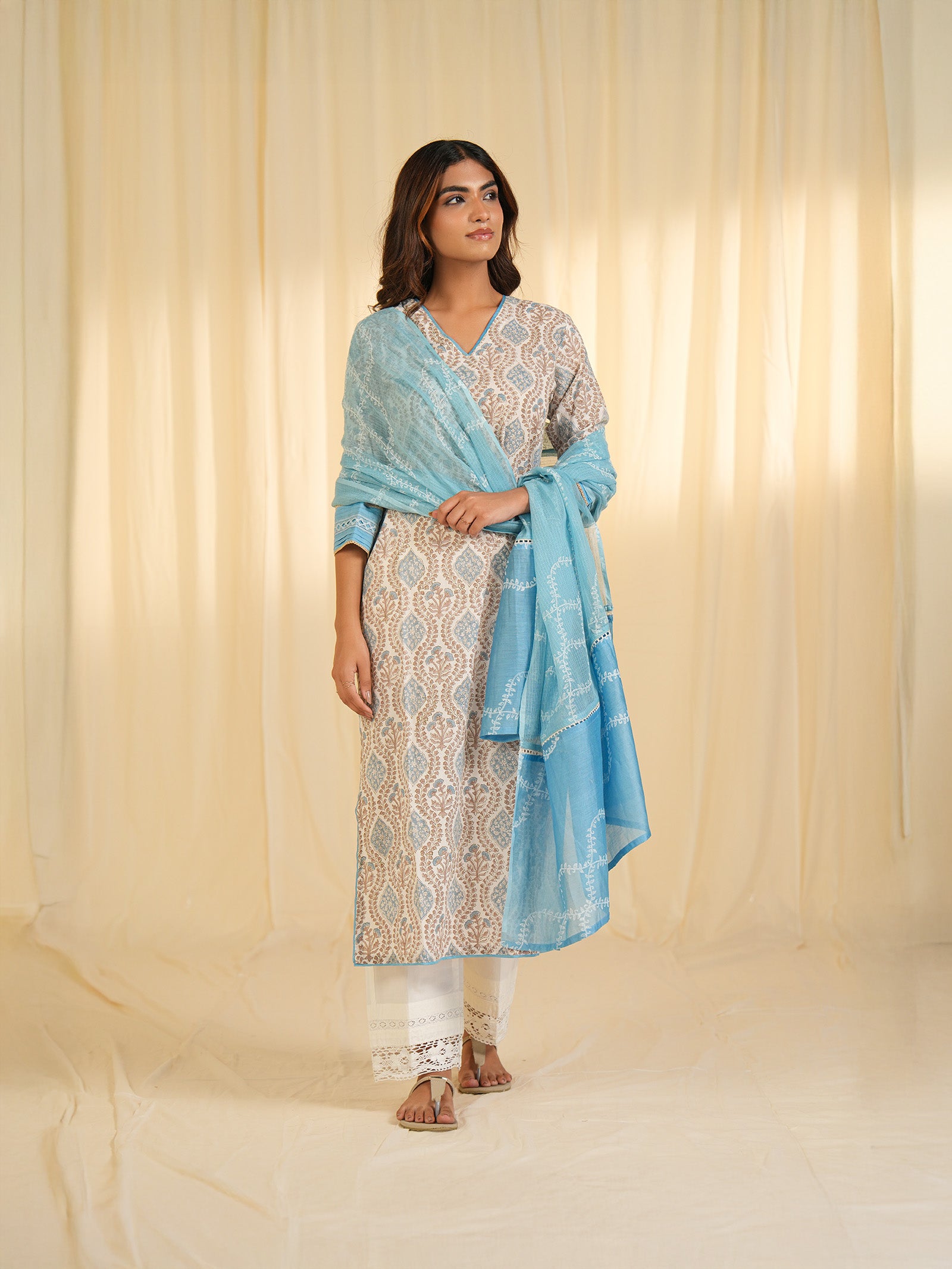 Kundan Cotton Kurta