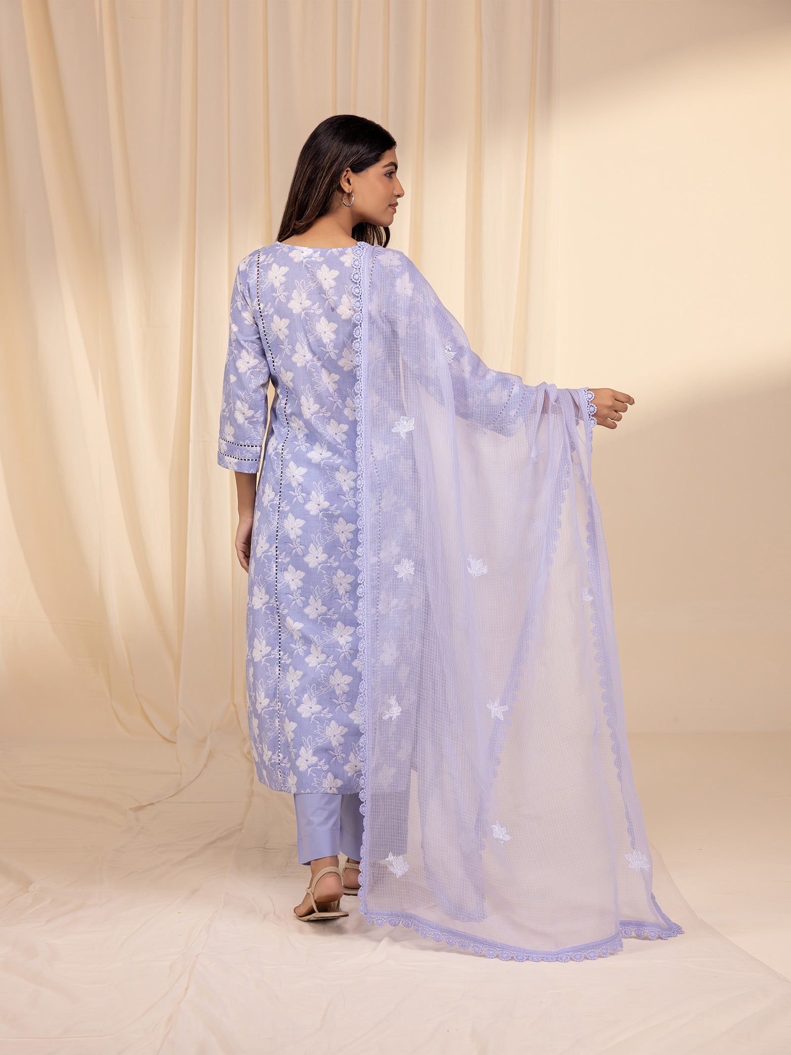 Lilac Whisper Kota Dupatta