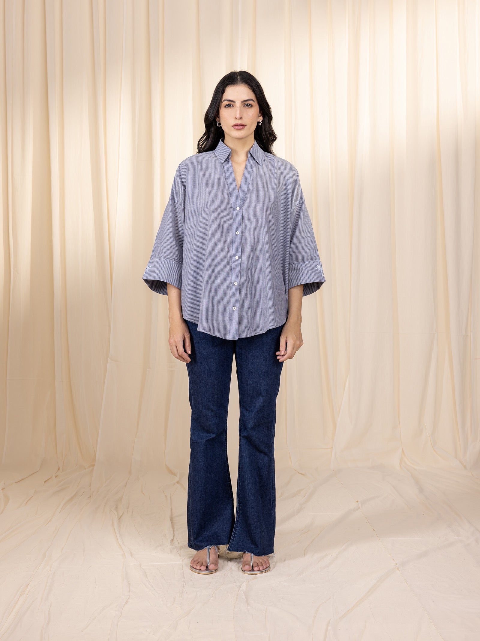 Maasai Mara Handloom Cotton Shirt - Grey