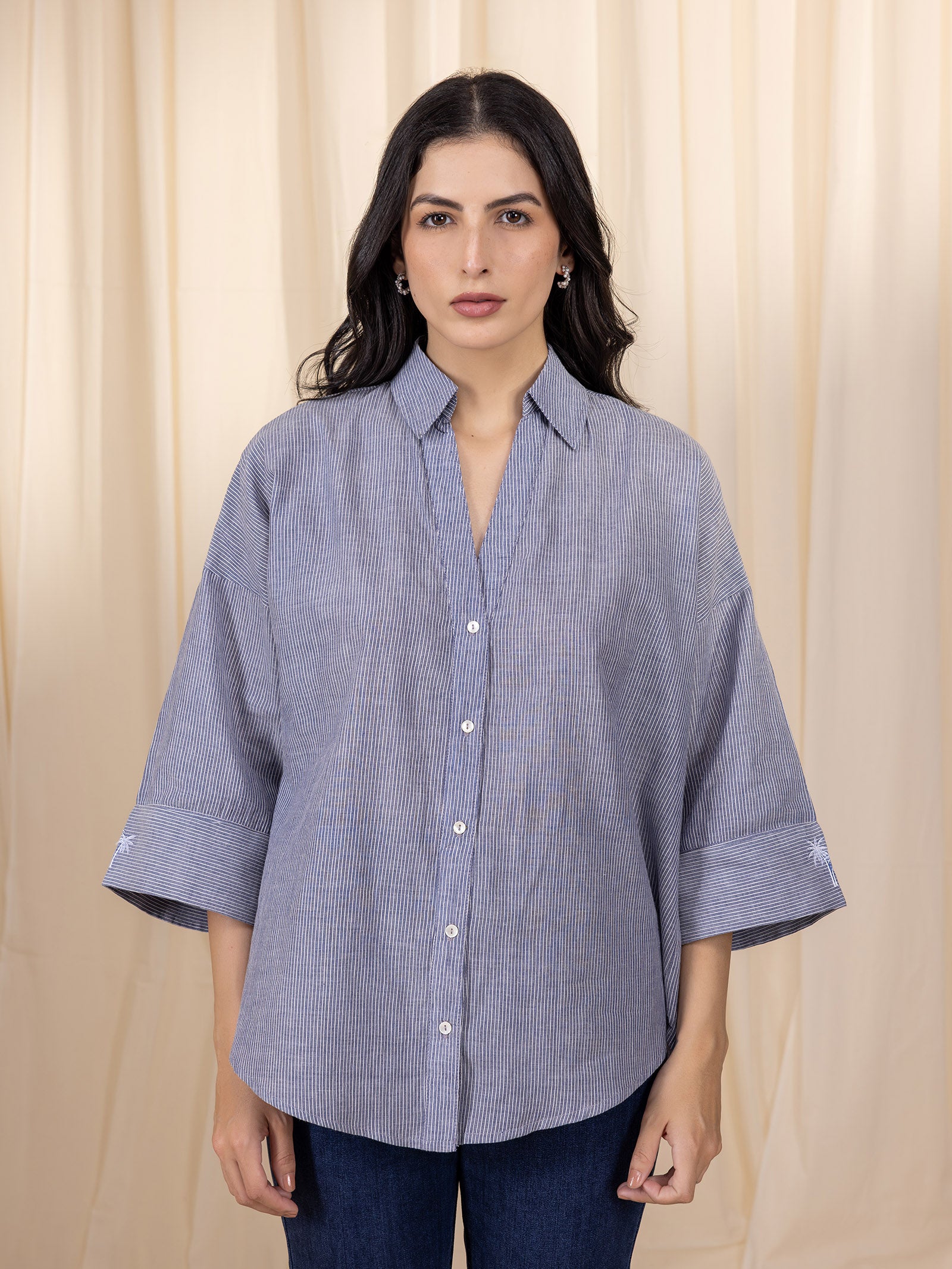Maasai Mara Handloom Cotton Shirt - Grey