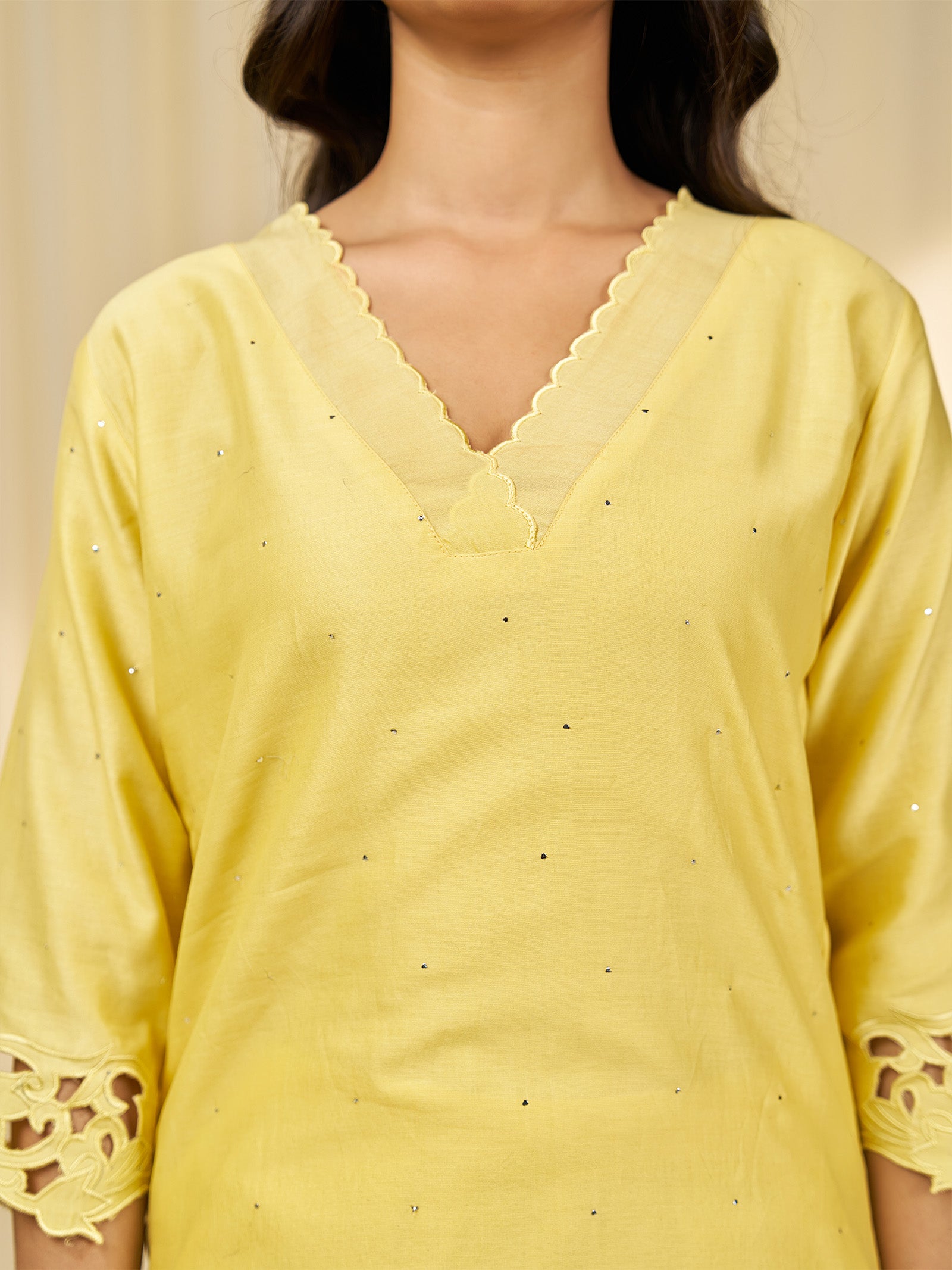 Marigold Cutwork Chanderi Kurta