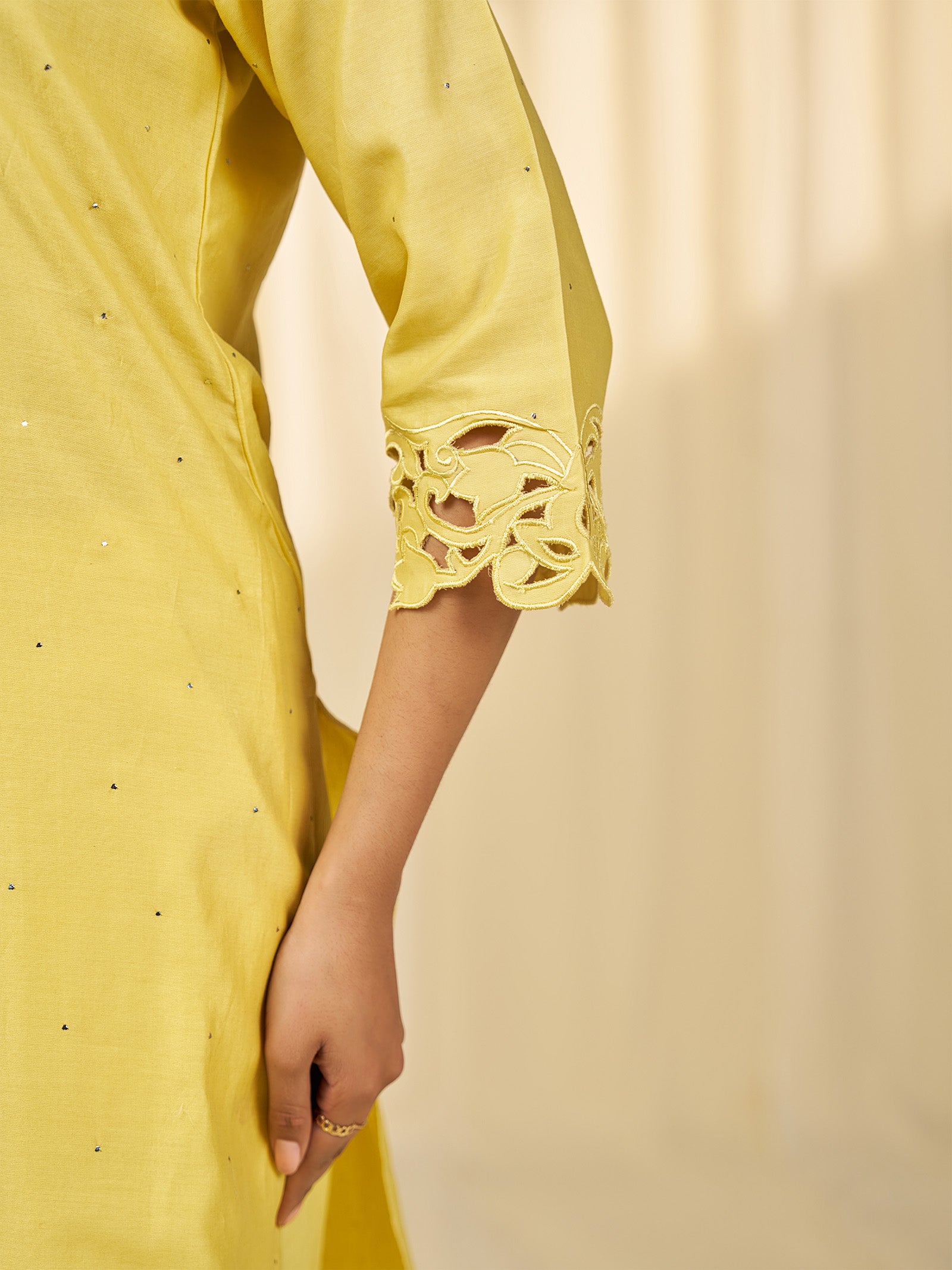 Marigold Cutwork Chanderi Kurta