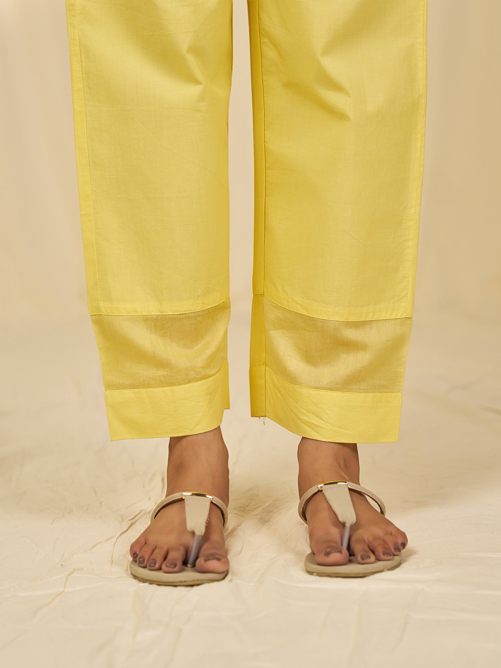 Marigold Cutwork Cotton Pants