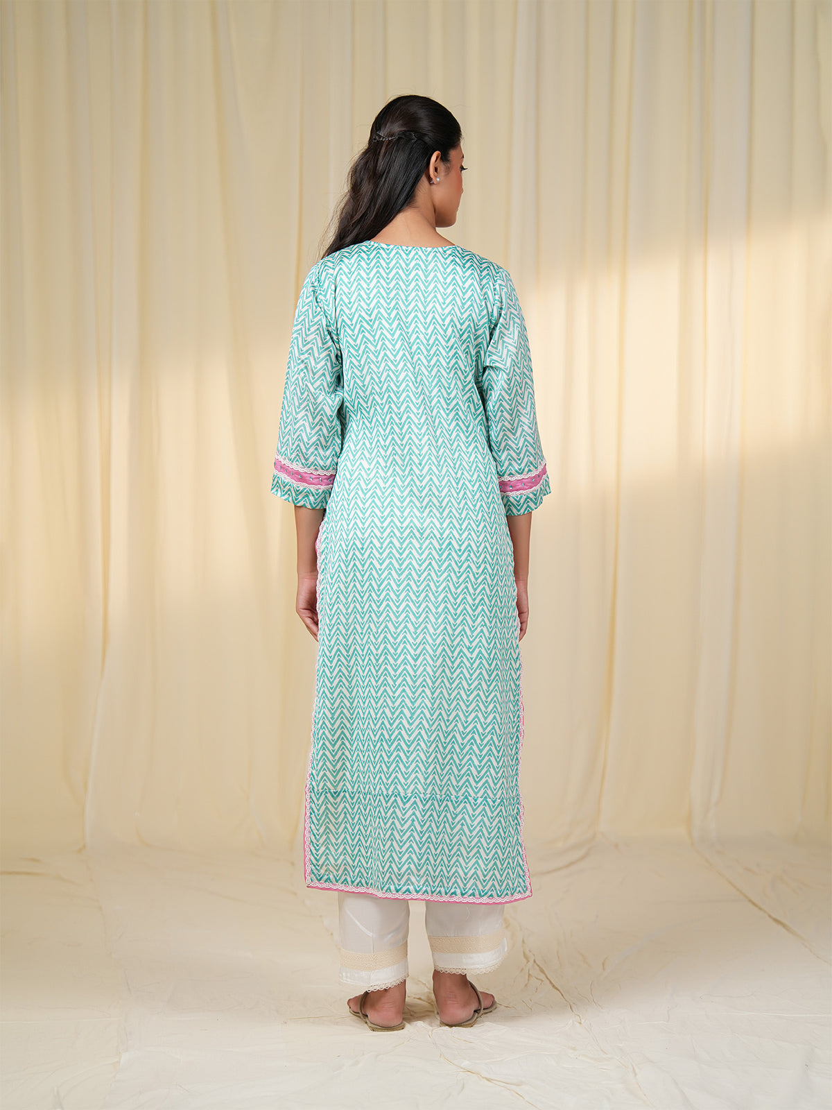 Mint Melody Chanderi Kurta