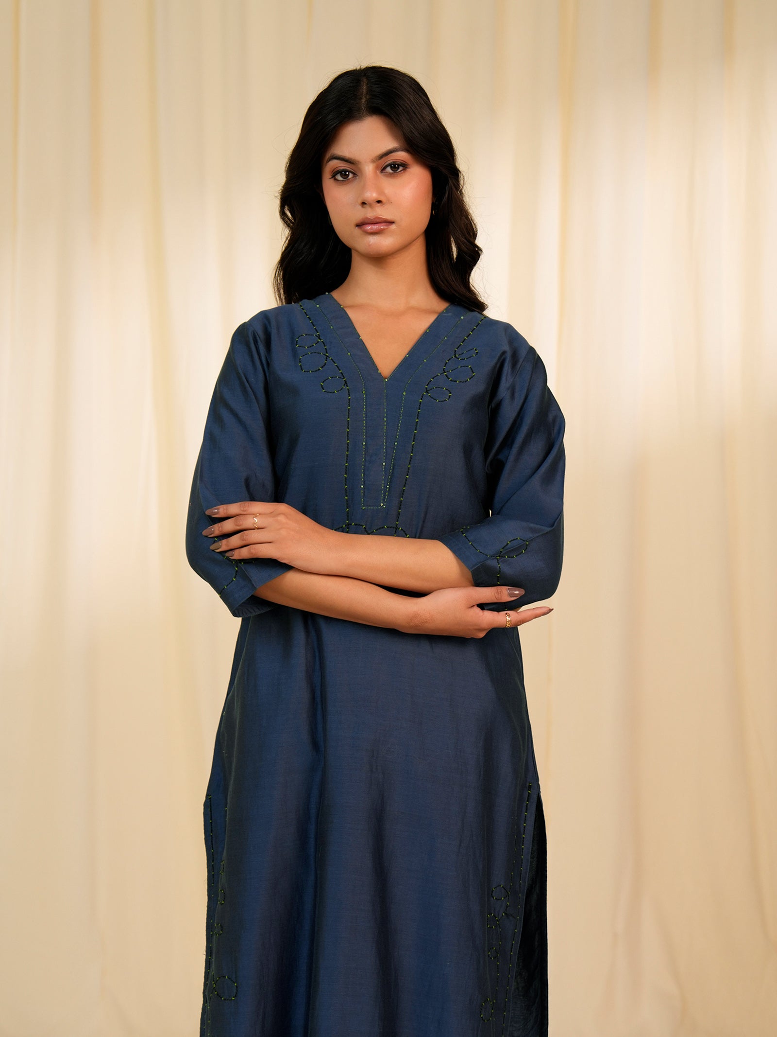 Monsoon Marigold Chanderi Kurta