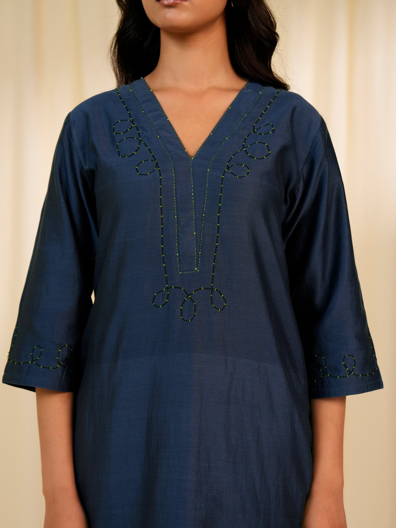 Monsoon Marigold Chanderi Kurta